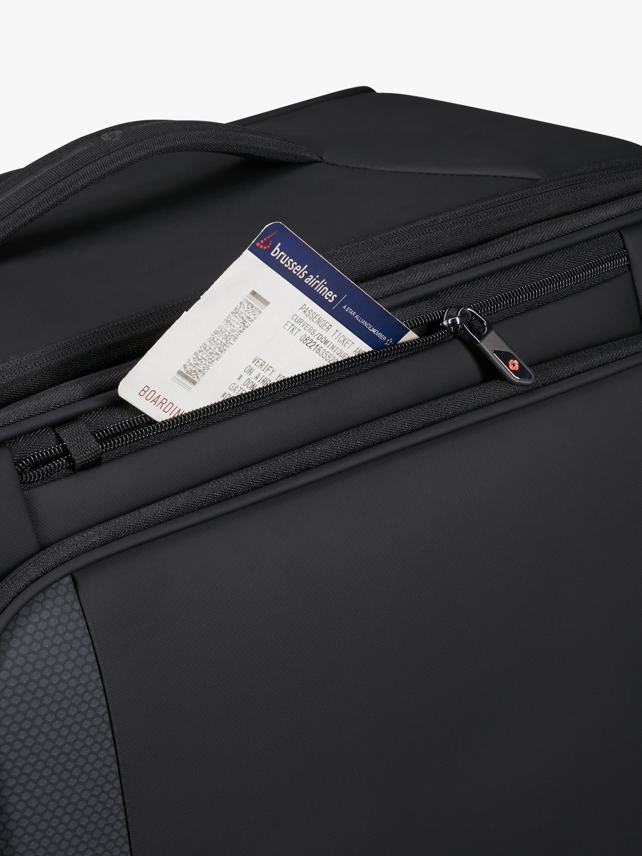 Glazed 67cm Expandable 8-Wheel Suitcase, 83/94L, Black