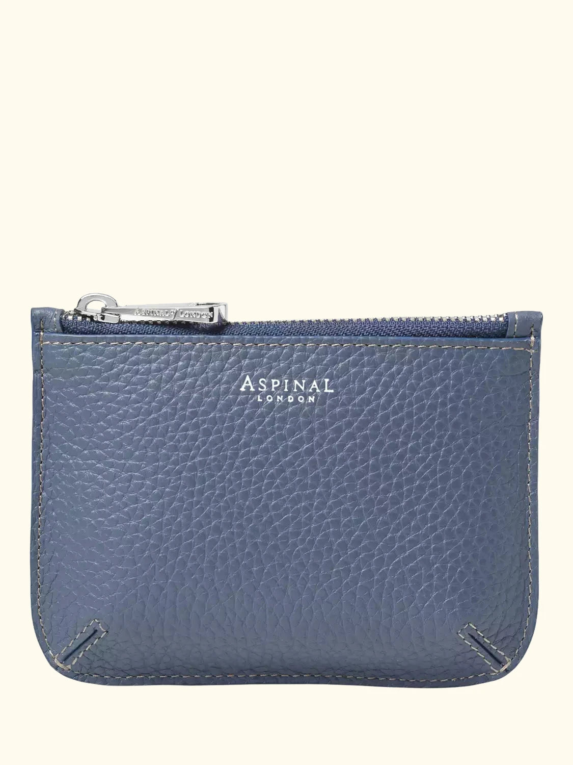 Aspinal of London Small Ella Leather Pouch, Heritage Blue