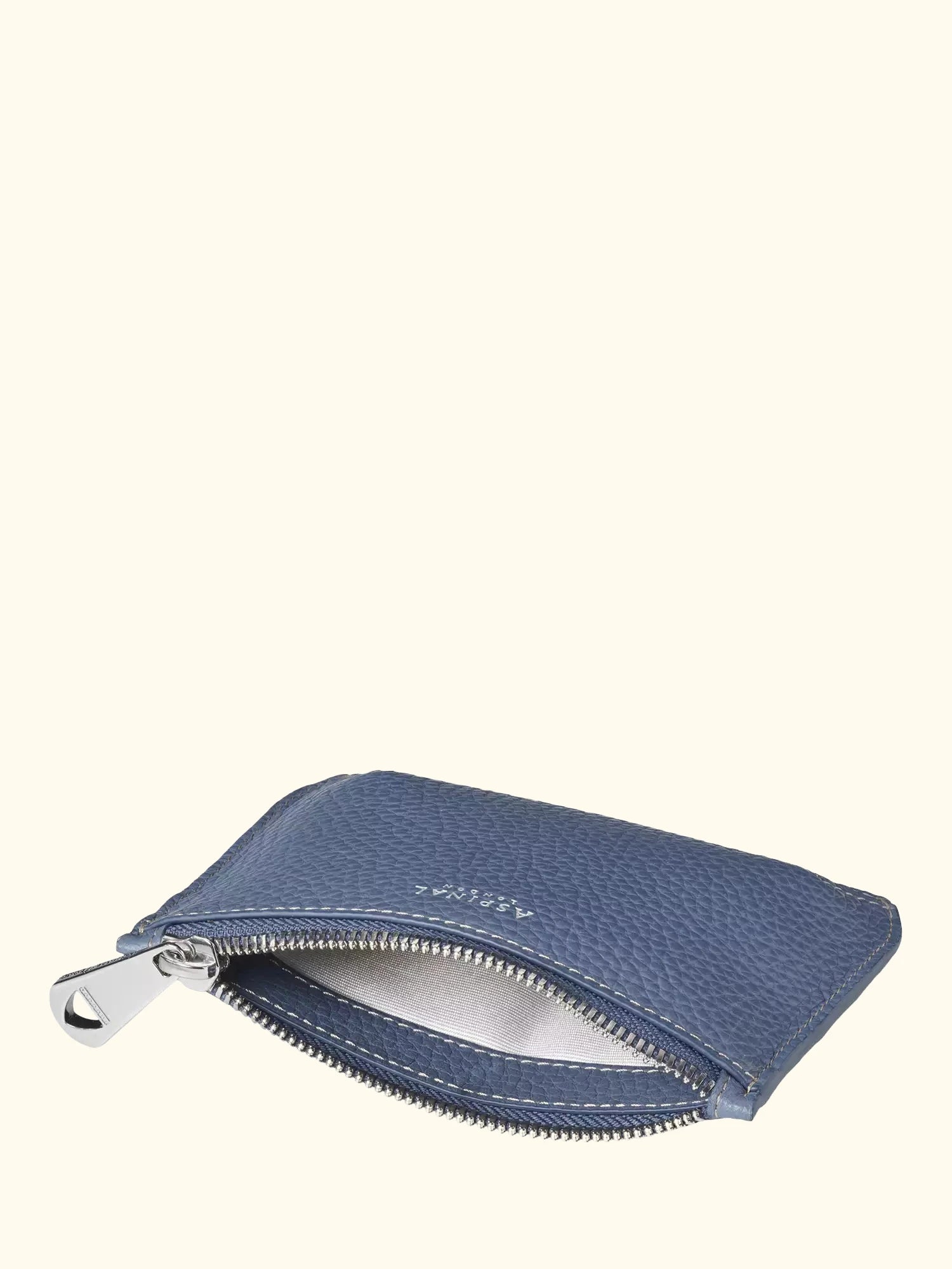 Aspinal of London Small Ella Leather Pouch, Heritage Blue