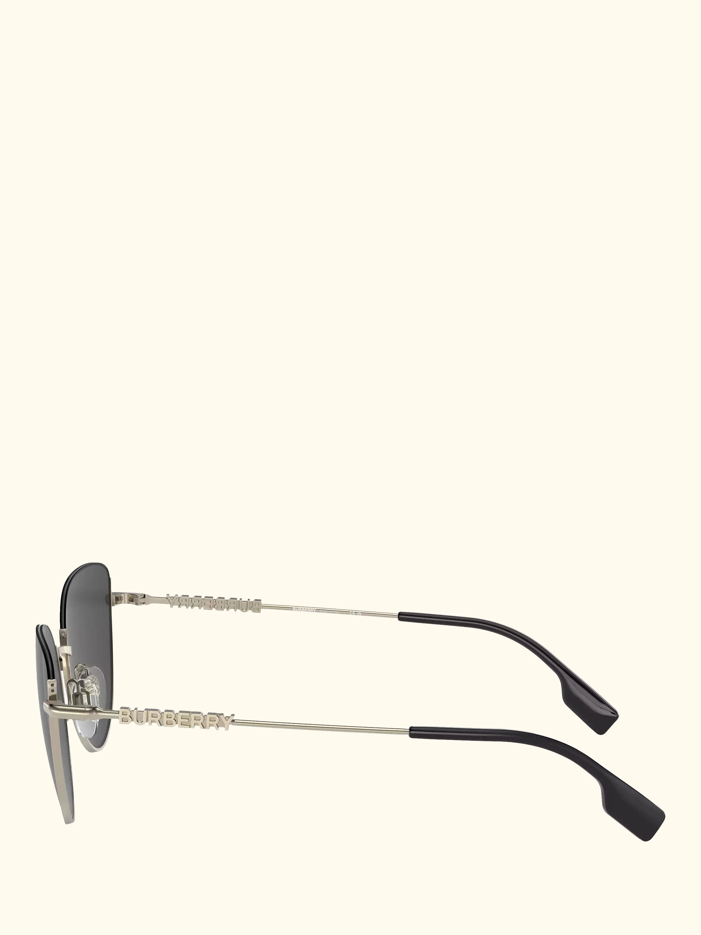 Burberry BE3144 Women's Cat's Eye Sunglasses, Light Gold/Black