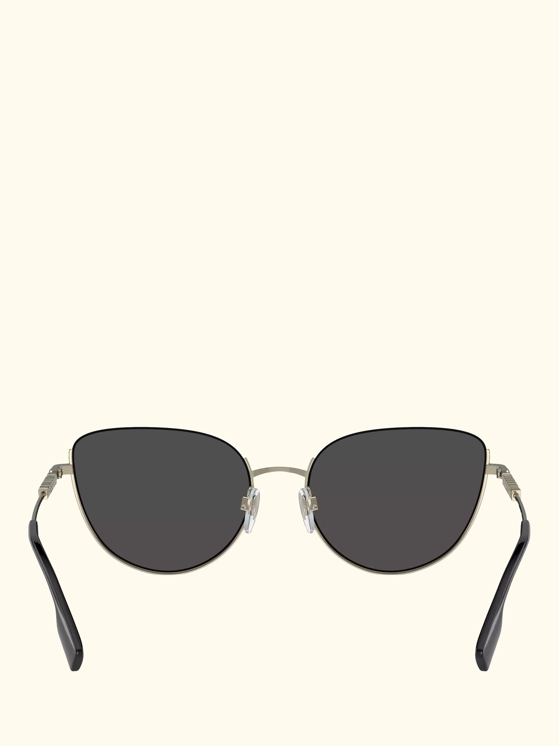 Burberry BE3144 Women's Cat's Eye Sunglasses, Light Gold/Black