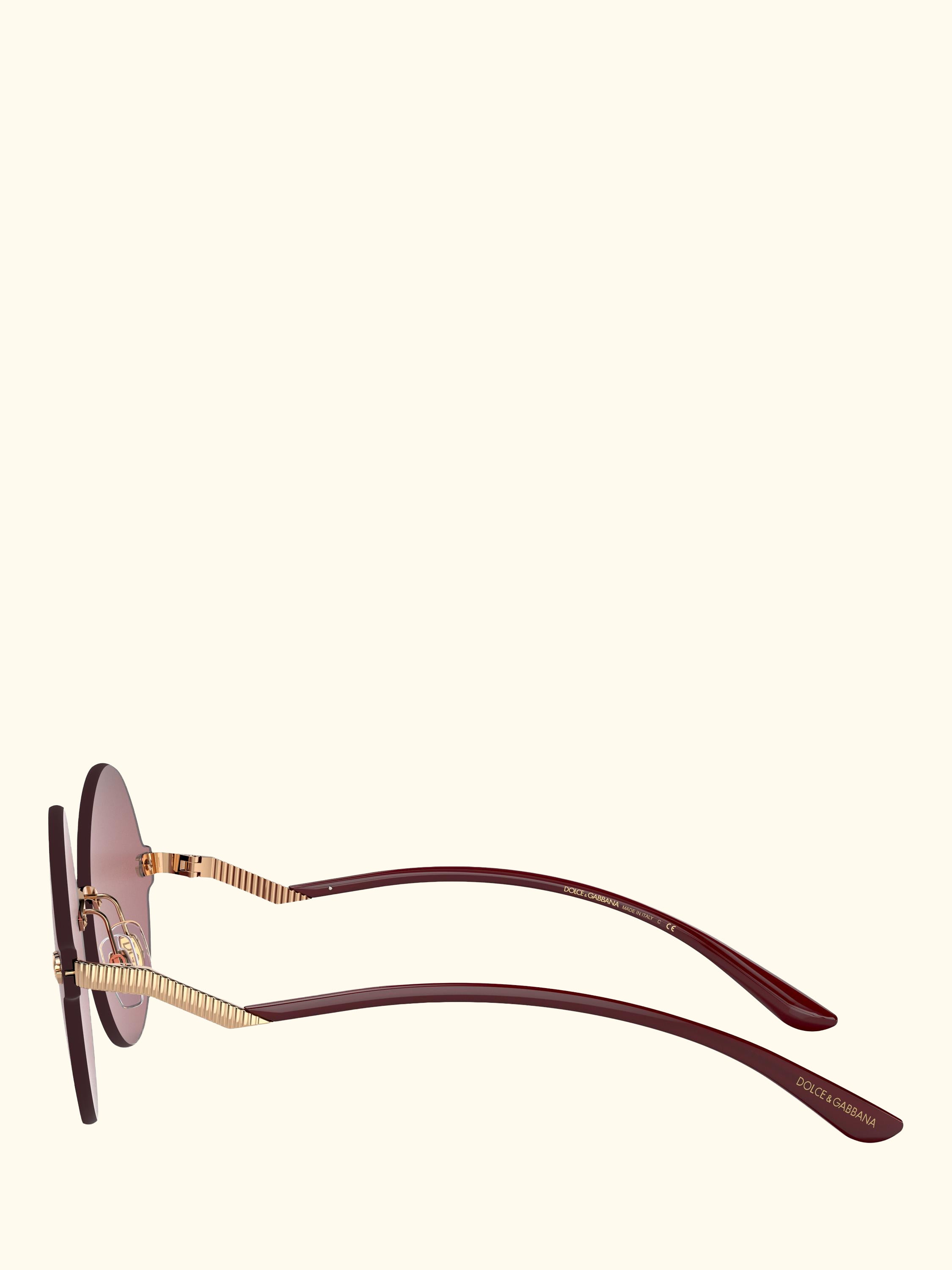 DG2269 Women's Round Sunglasses, Pink Gold/Red
