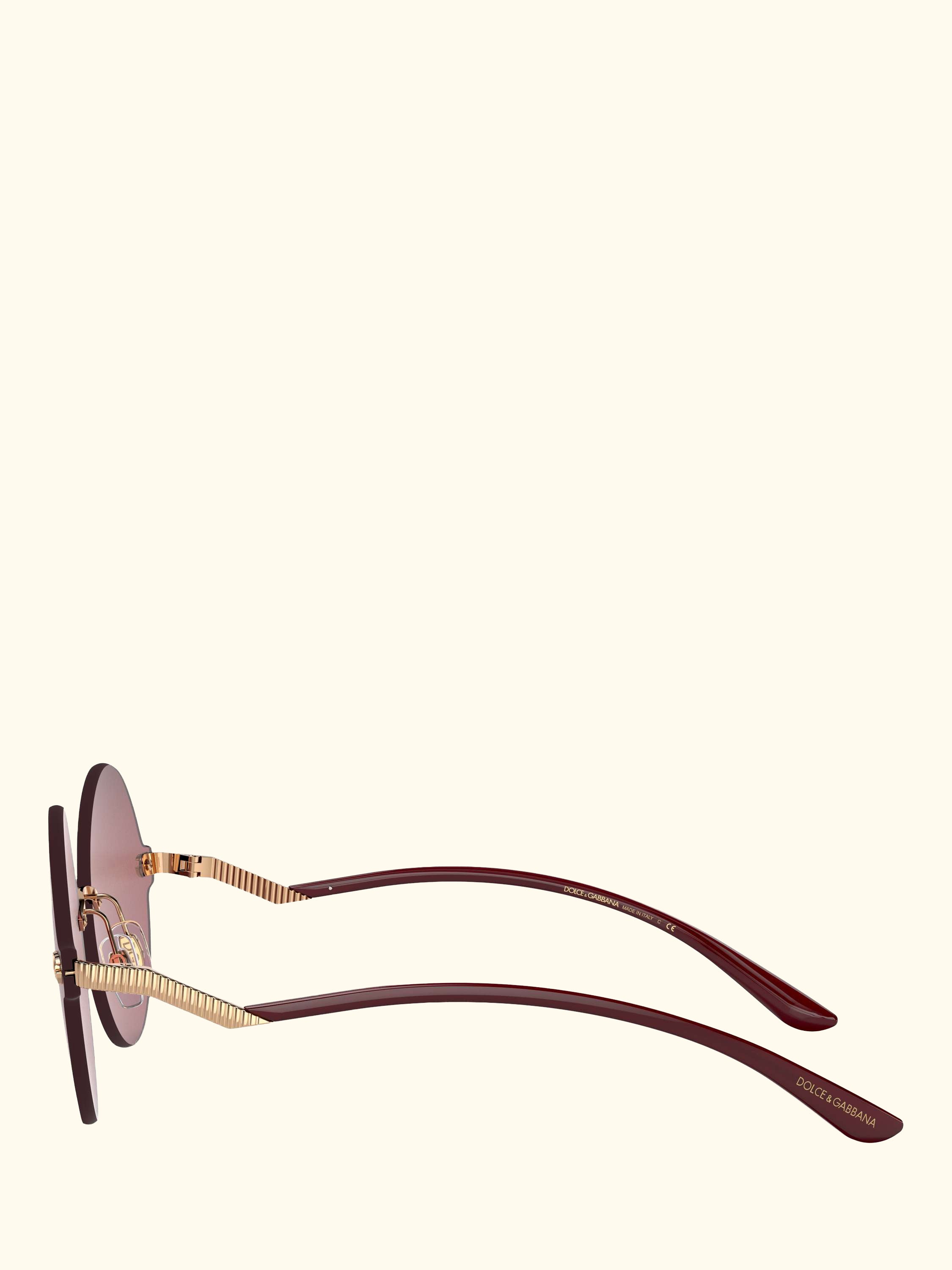 DG2269 Women's Round Sunglasses, Pink Gold/Red