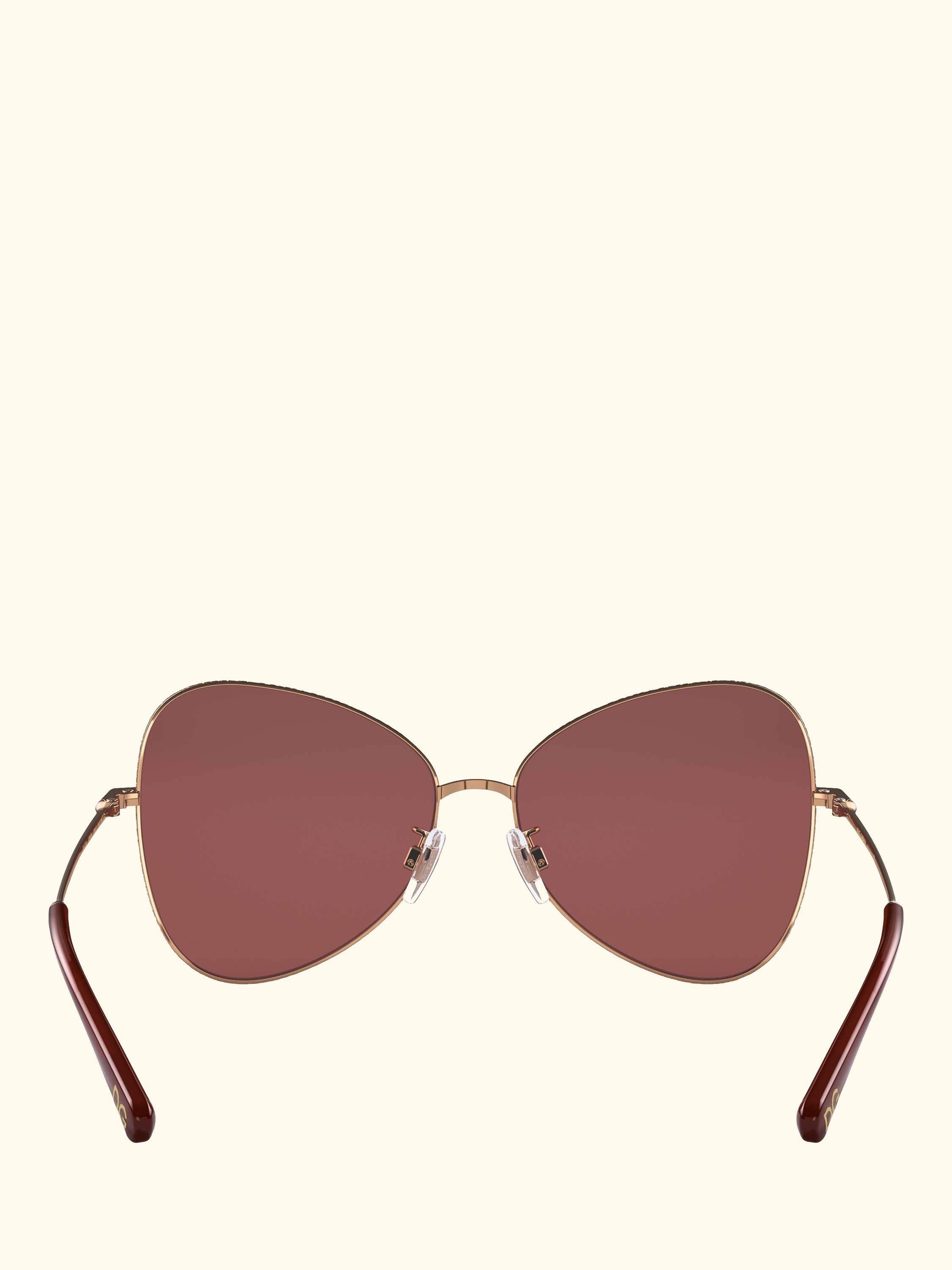 DG2274 Women's Butterfly Sunglasses, Pink Gold/Red