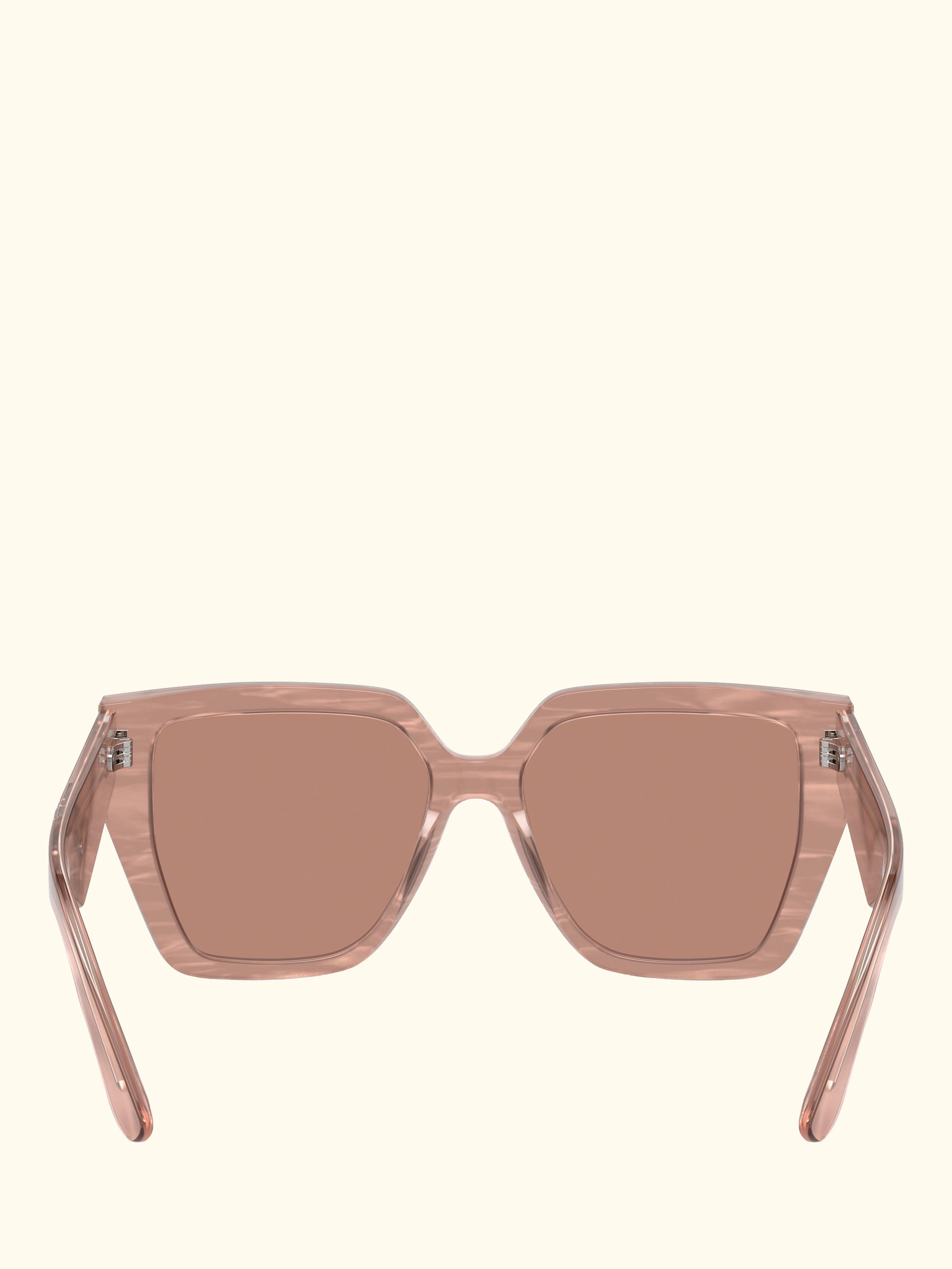 DG4438 Women's Square Sunglasses, Fleur Caramel/Brown
