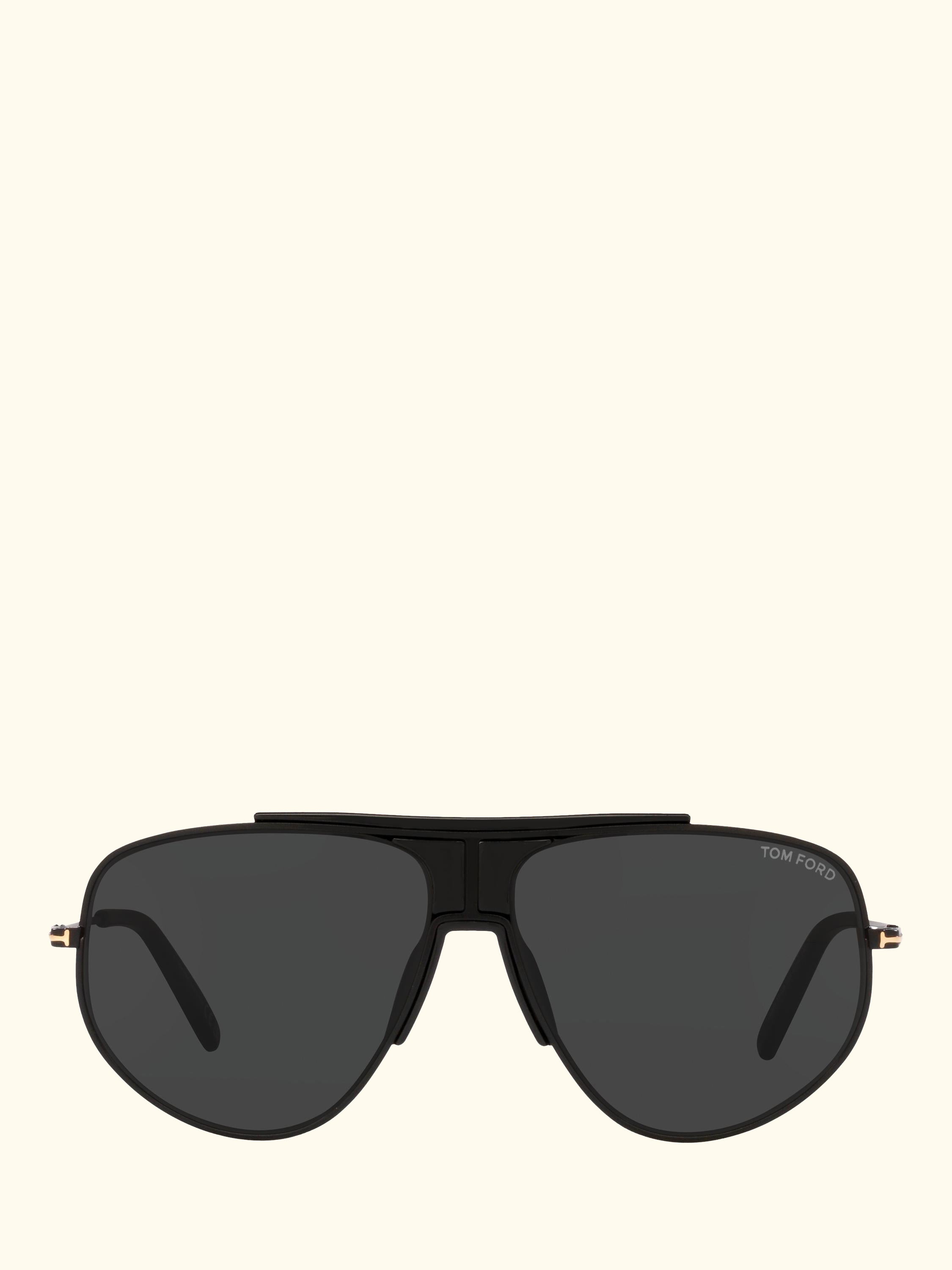 TR001408 Men's Aviator Sunglasses, Matte Black/Black