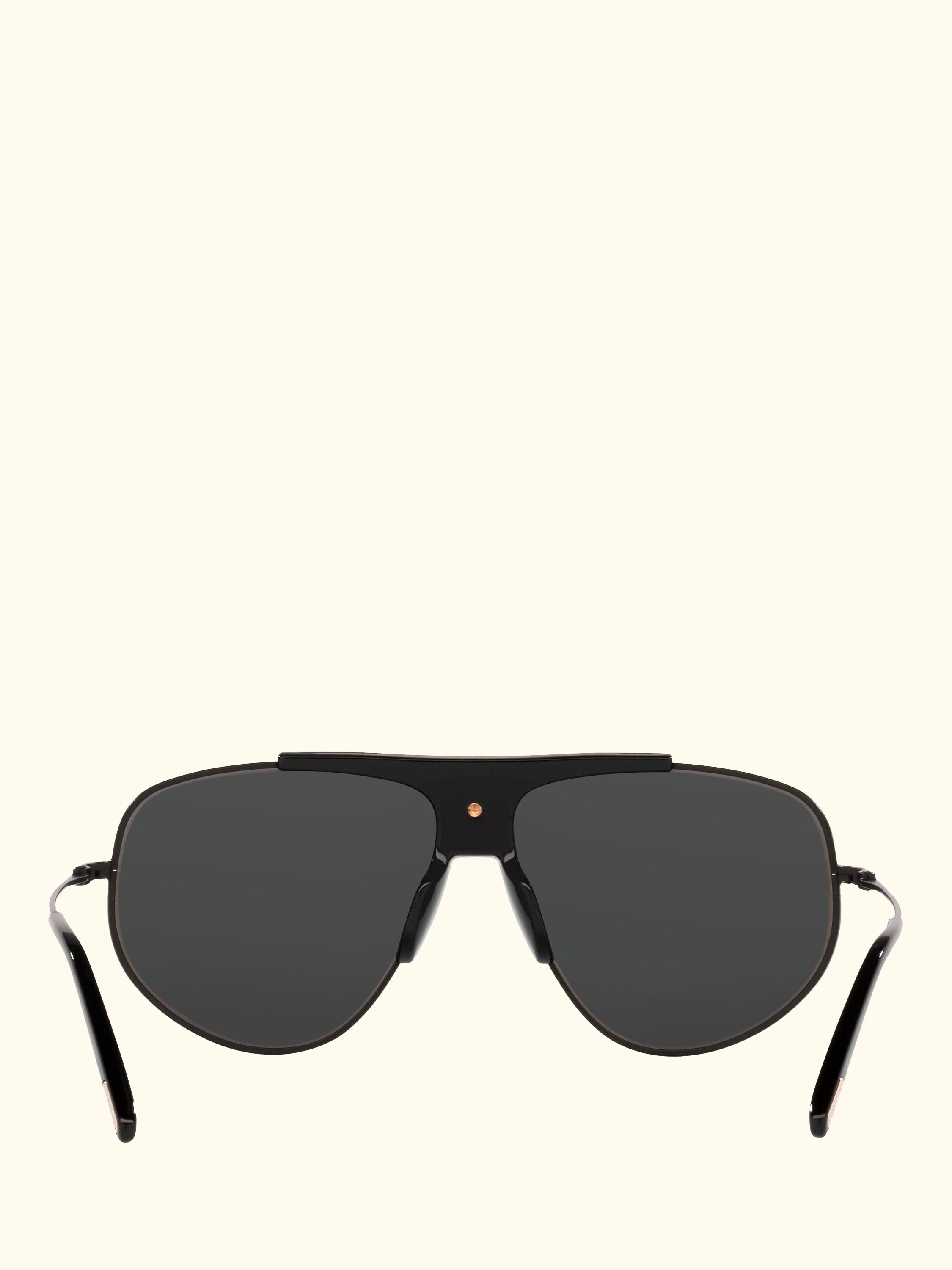 TR001408 Men's Aviator Sunglasses, Matte Black/Black