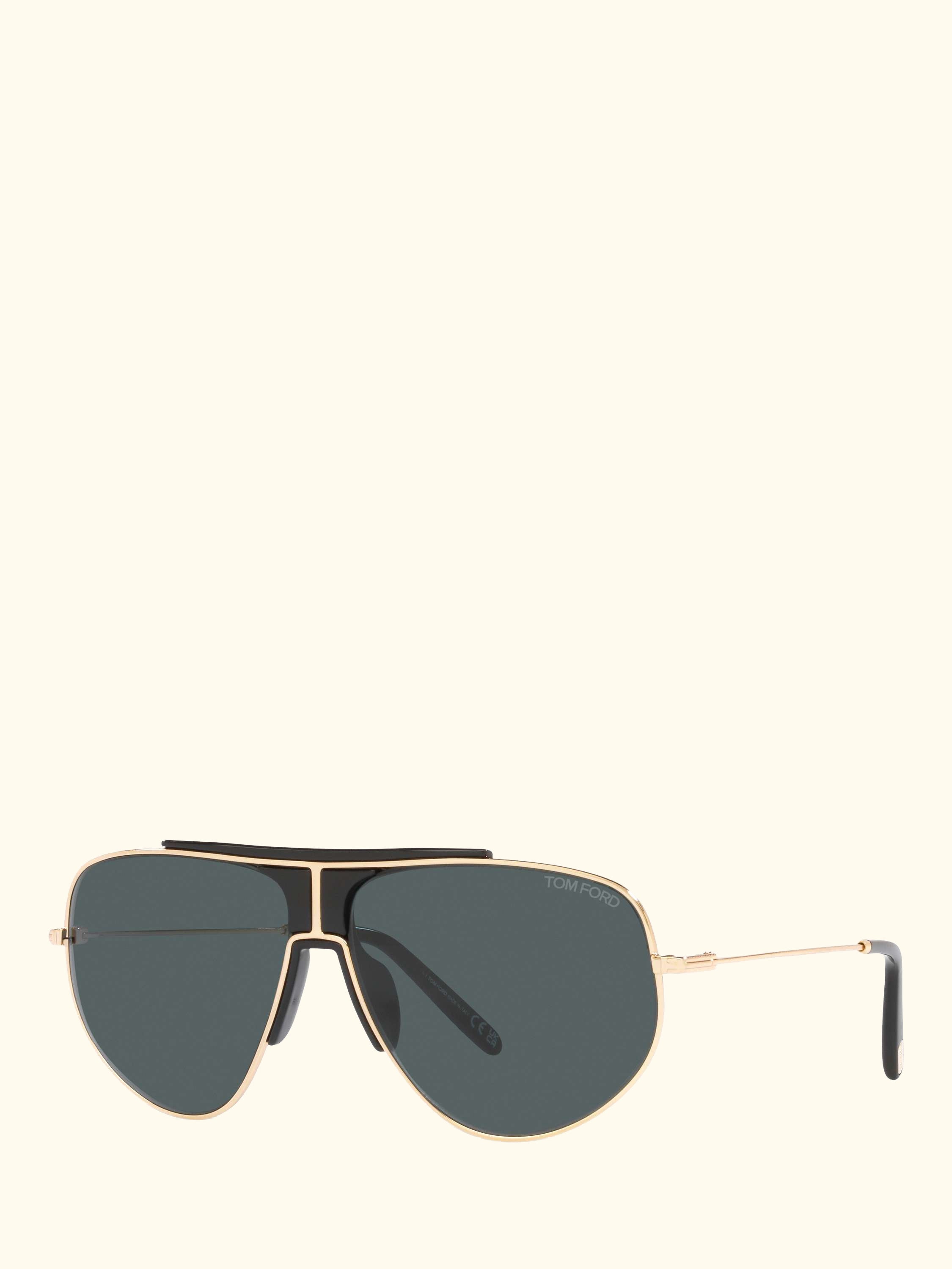 TR001408 Men's Aviator Sunglasses, Pink Gold/Blue