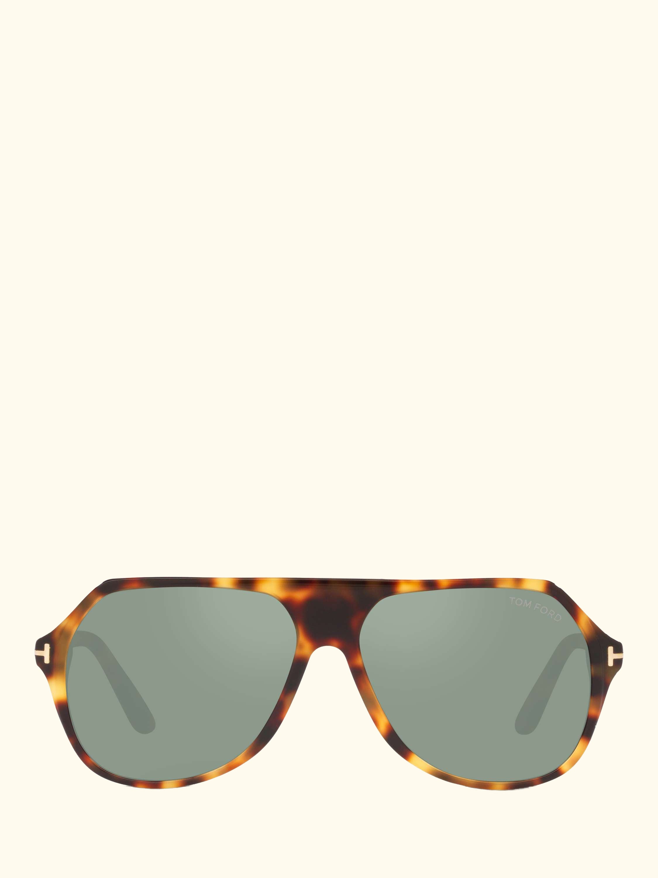 TR001416 Men's Aviator Sunglasses, Blonde Tortoise/Green