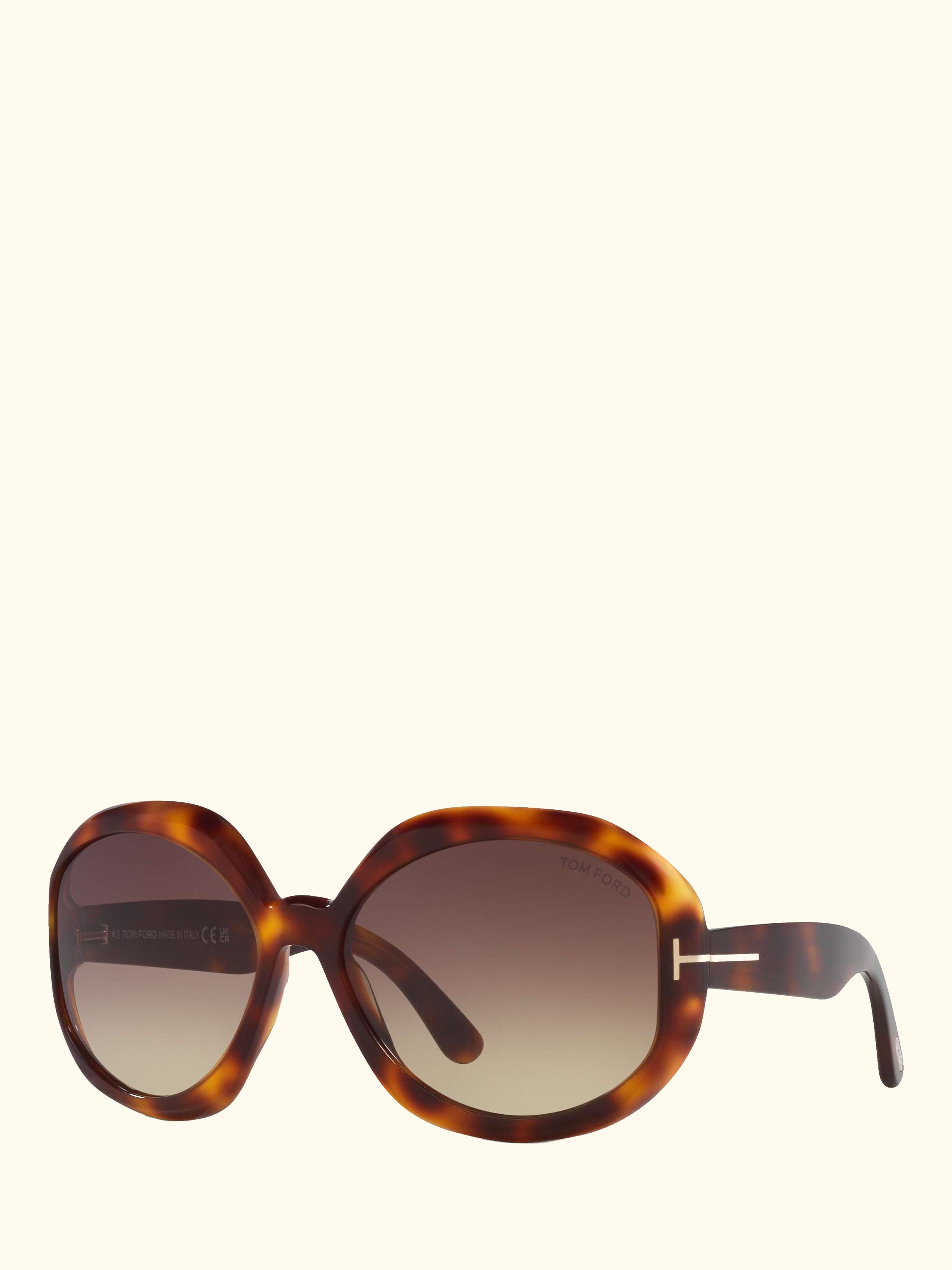 TR001511 Women's Round Sunglasses, Havana/Brown Gradient