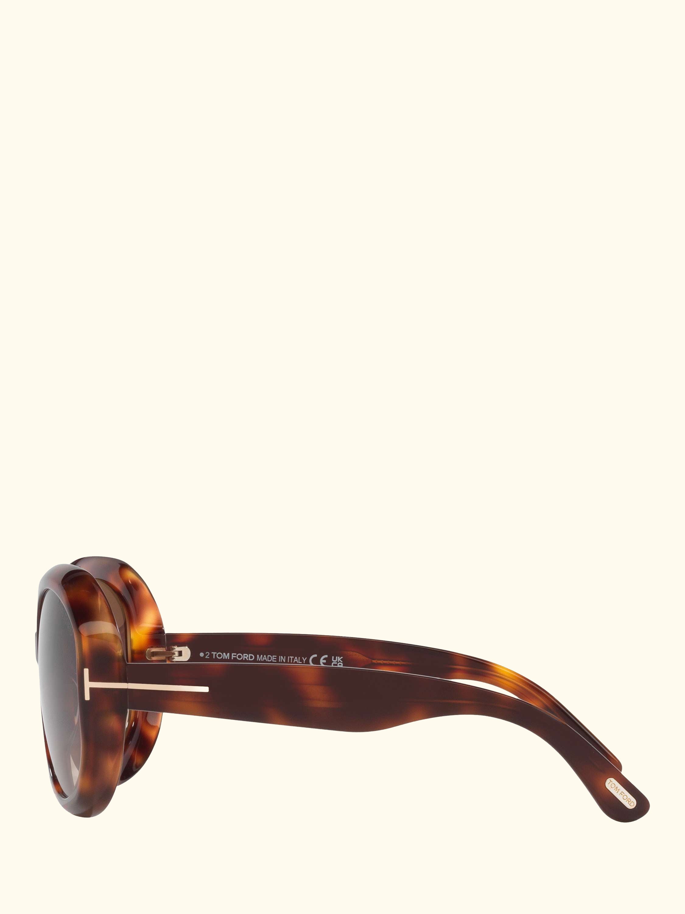 TR001511 Women's Round Sunglasses, Havana/Brown Gradient