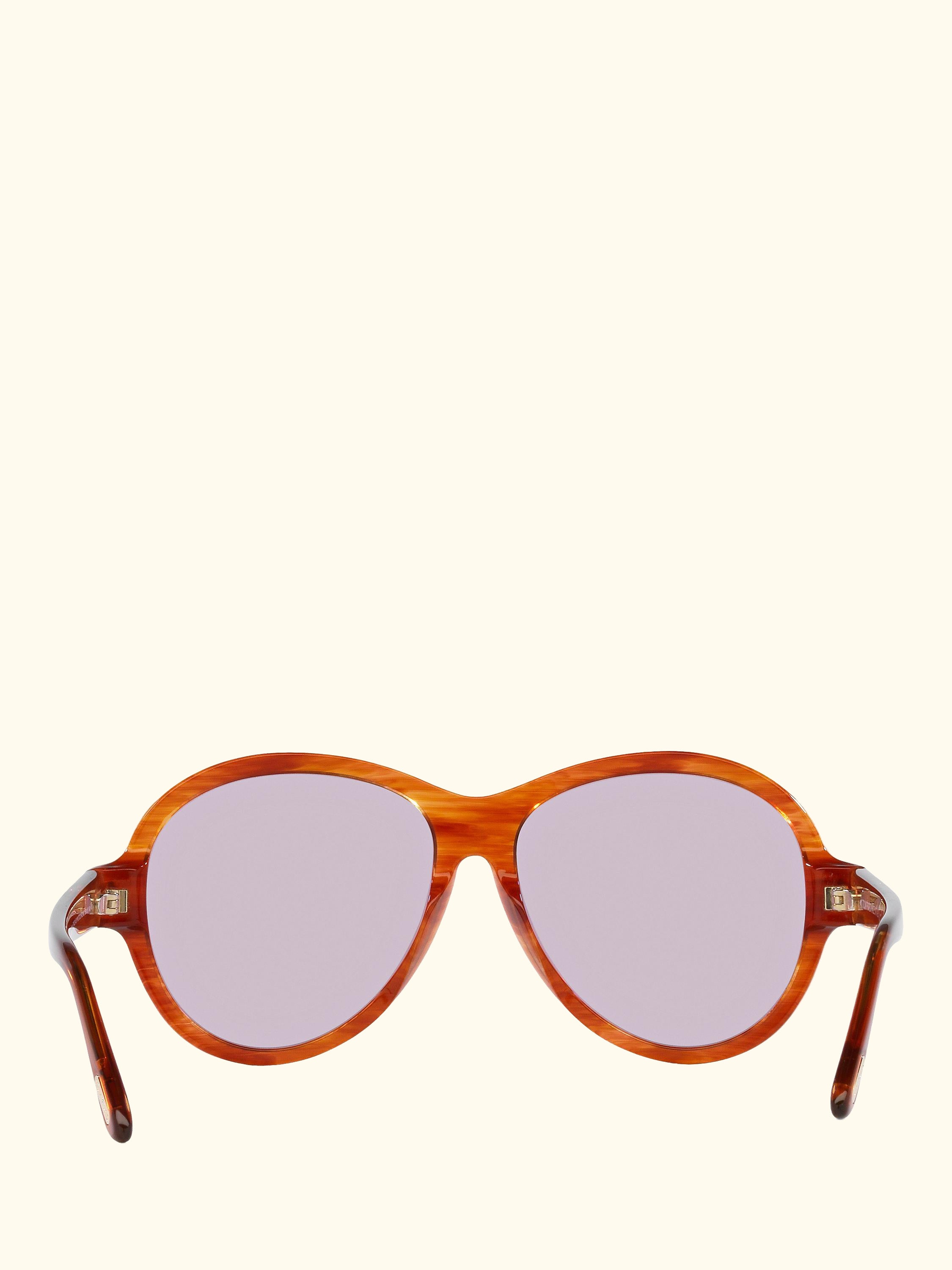 TR001640 Women's Aviator Sunglasses, Light Brown/Lilac