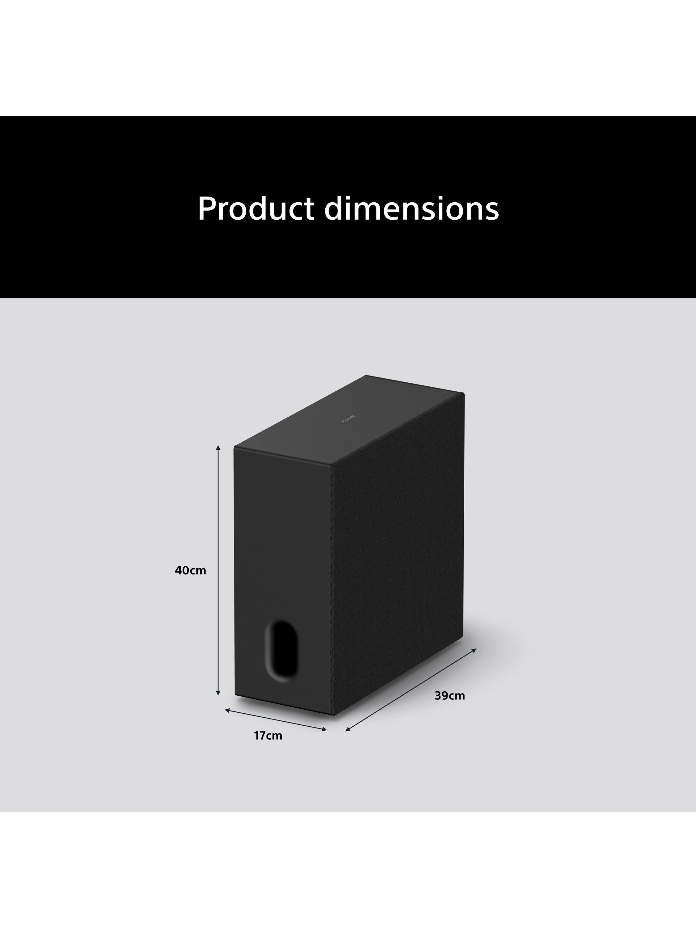 Bravia Theatre Sub 8 SA-SW8 Wireless Subwoofer for use with HT-A9000, HT-A8000, HT-A7100 & HT-A9M2, Black