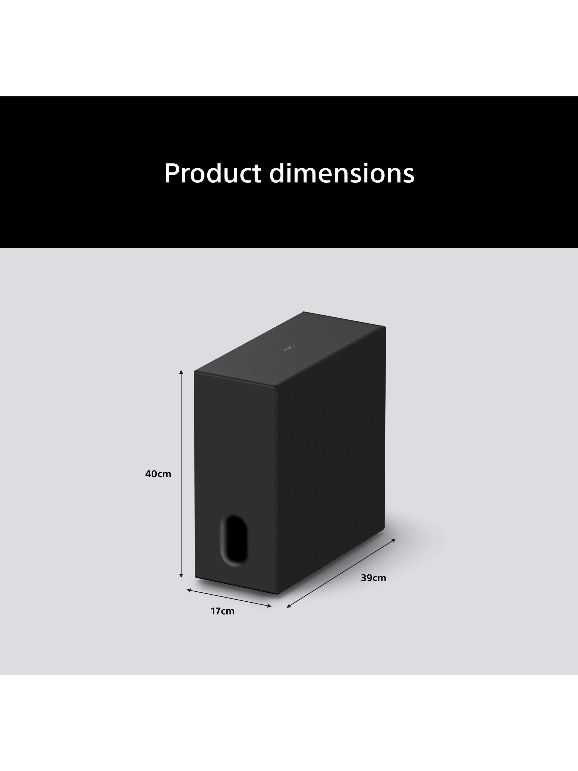 Bravia Theatre Sub 8 SA-SW8 Wireless Subwoofer for use with HT-A9000, HT-A8000, HT-A7100 & HT-A9M2, Black