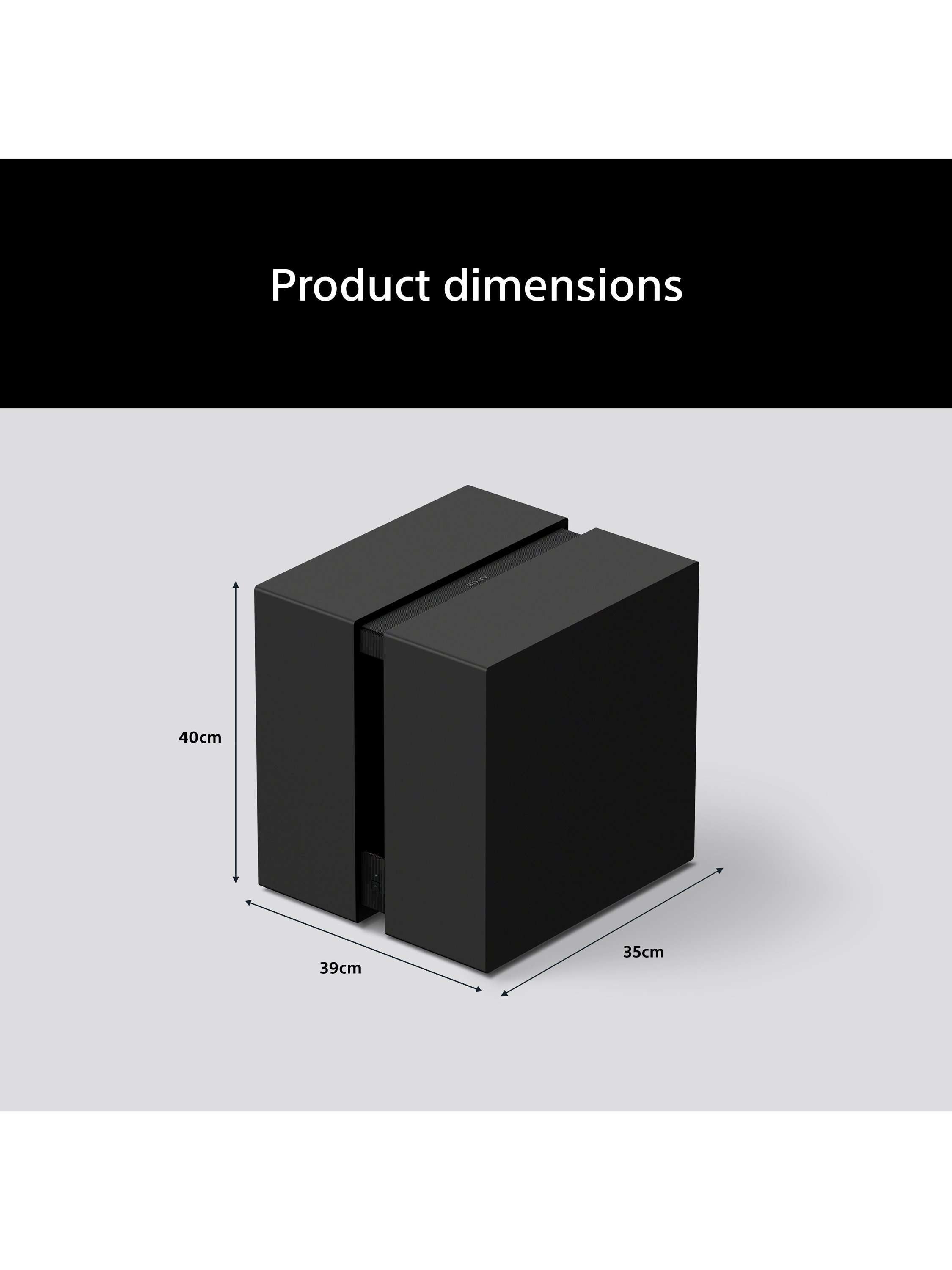 Bravia Theatre Sub 9 SA-SW9 Wireless Subwoofer for use with HT-A9000, HT-A8000, HT-A7100 & HT-A9M2, Black