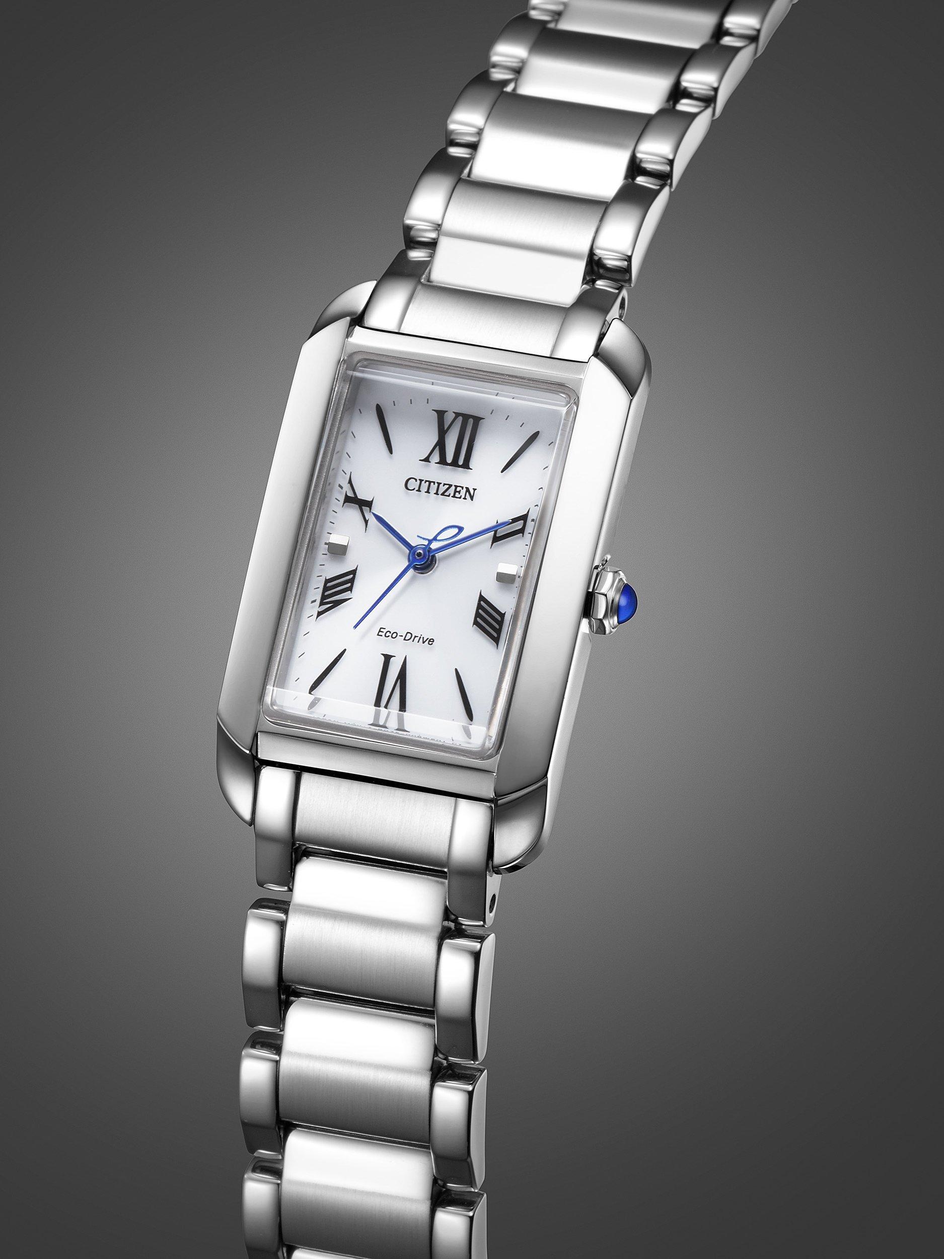 EW5620-55A Women's L Bianca Rectangular Bracelet Strap Watch, Silver