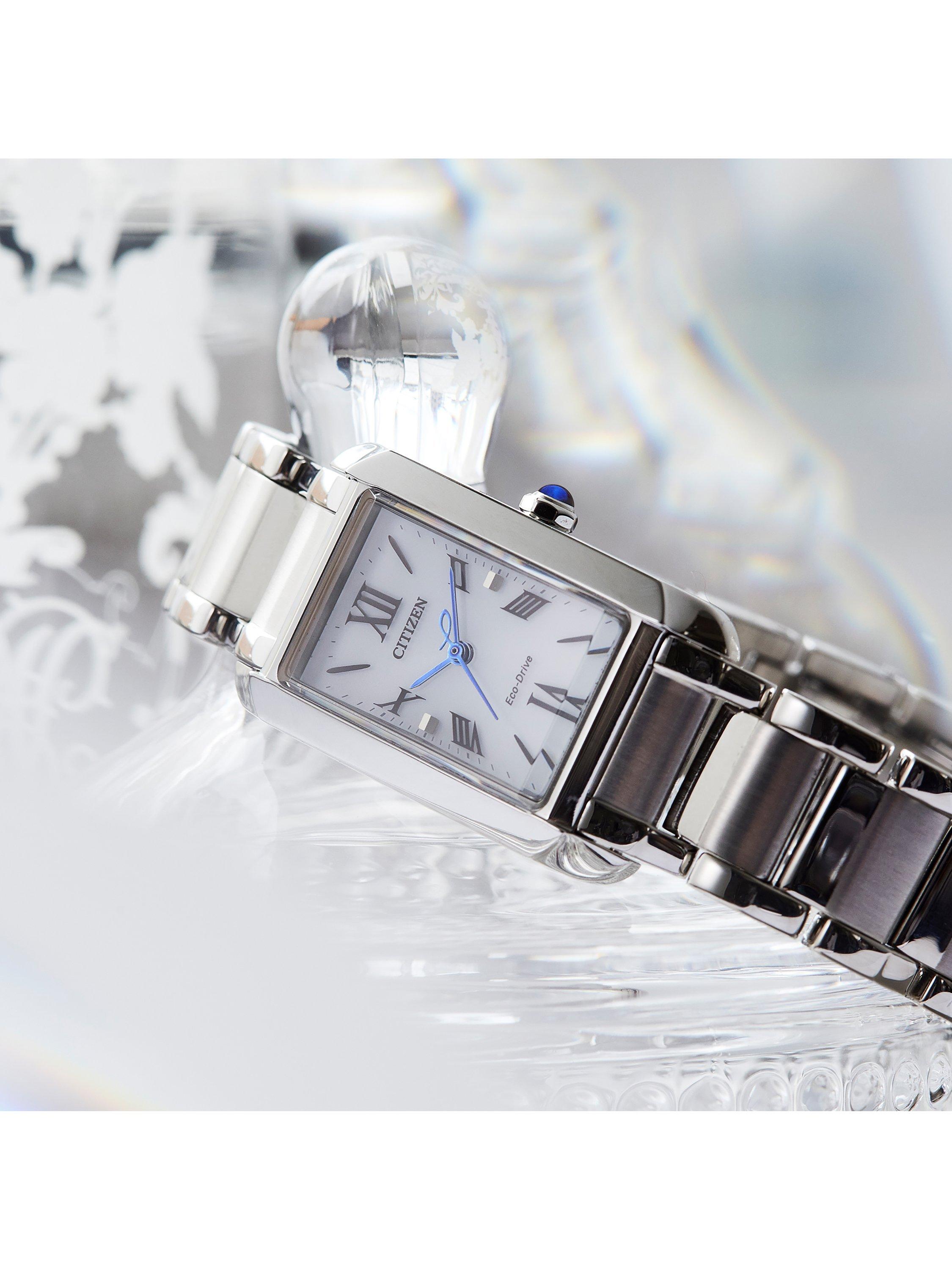 EW5620-55A Women's L Bianca Rectangular Bracelet Strap Watch, Silver