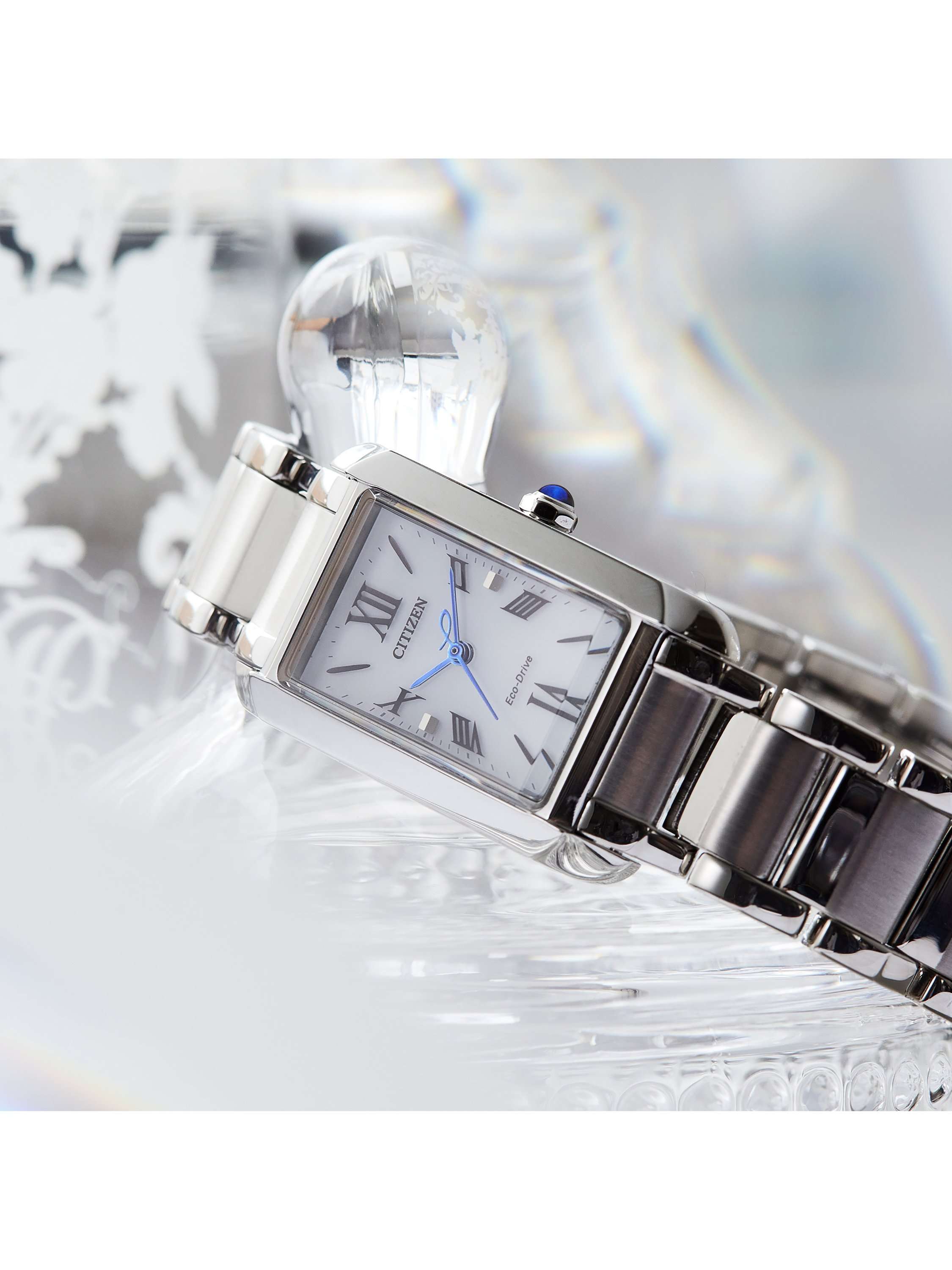 EW5620-55A Women's L Bianca Rectangular Bracelet Strap Watch, Silver