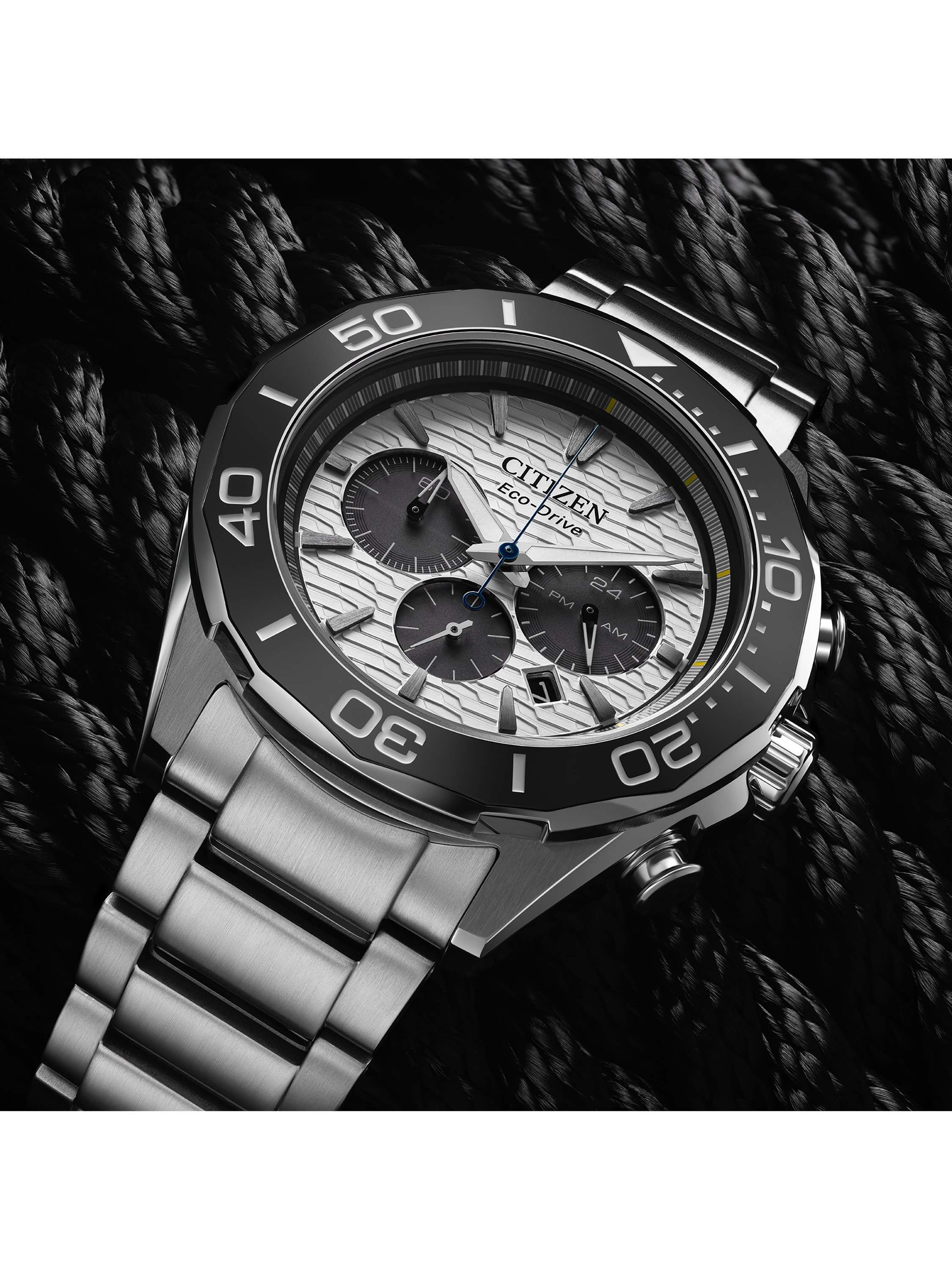 CA4730-59A Men's Sport Chronograph Bracelet Strap Watch, White