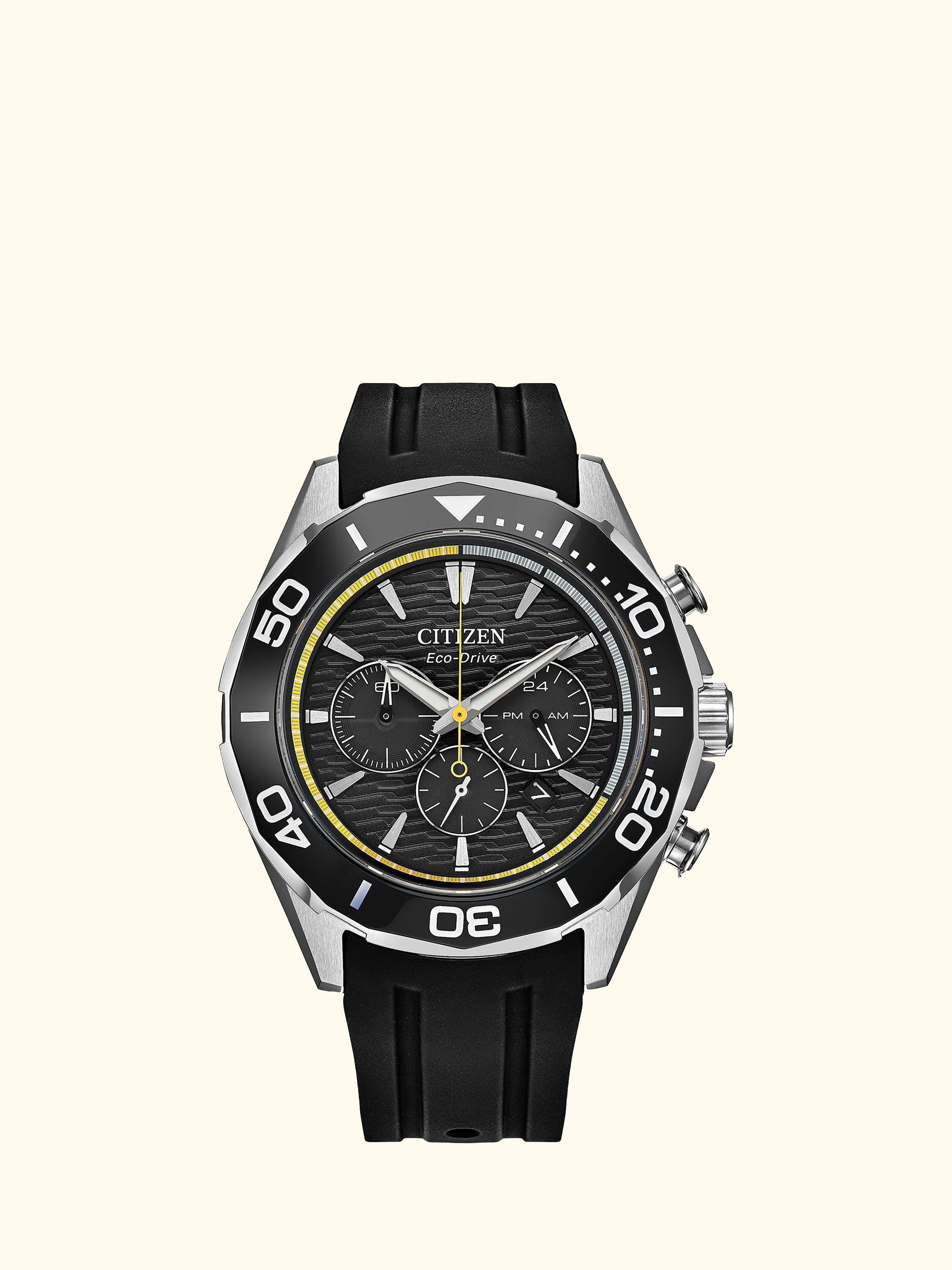 CA4730-08E Men's Sport Chronograph rubber Strap Watch, Black