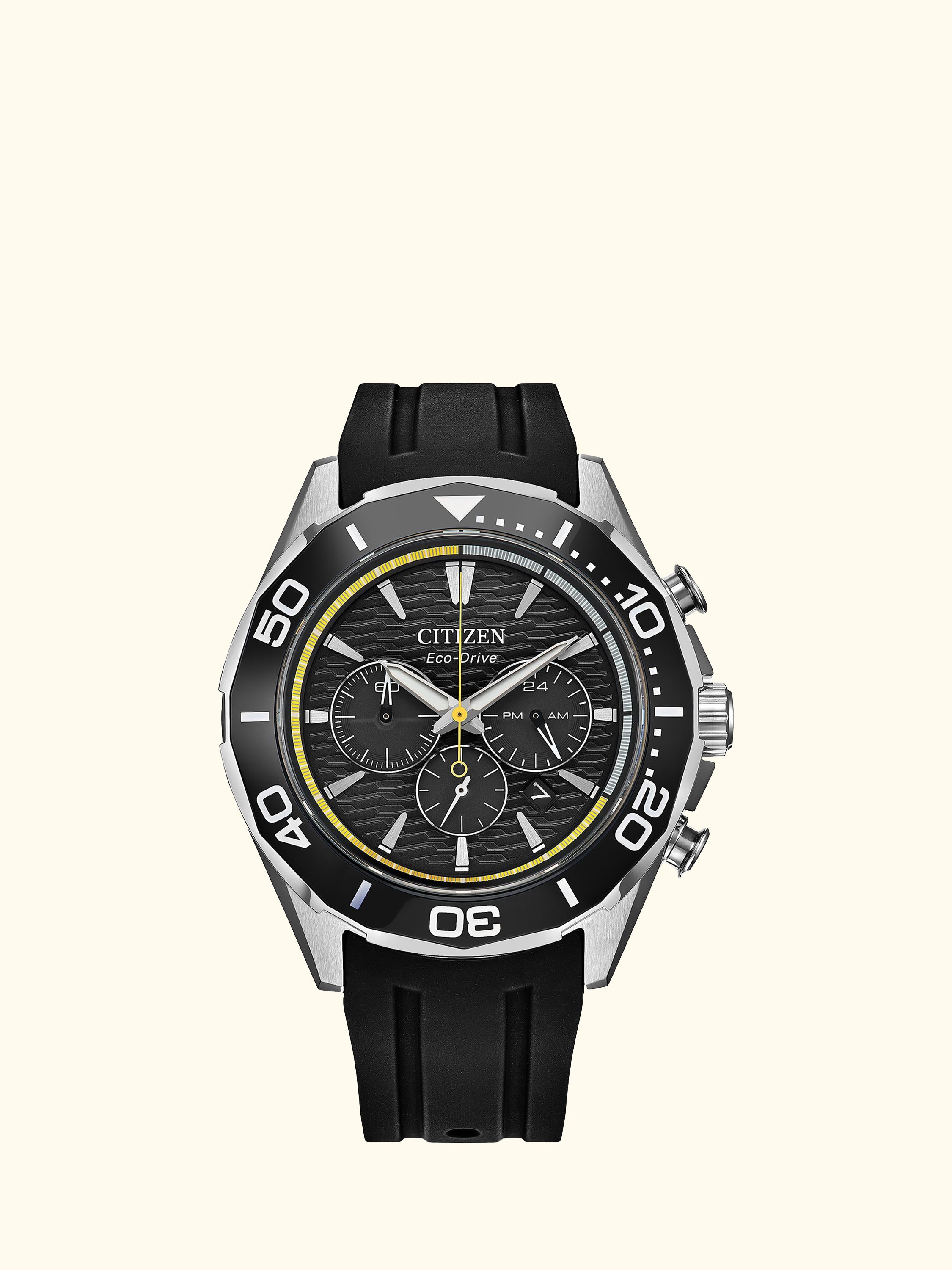 CA4730-08E Men's Sport Chronograph rubber Strap Watch, Black