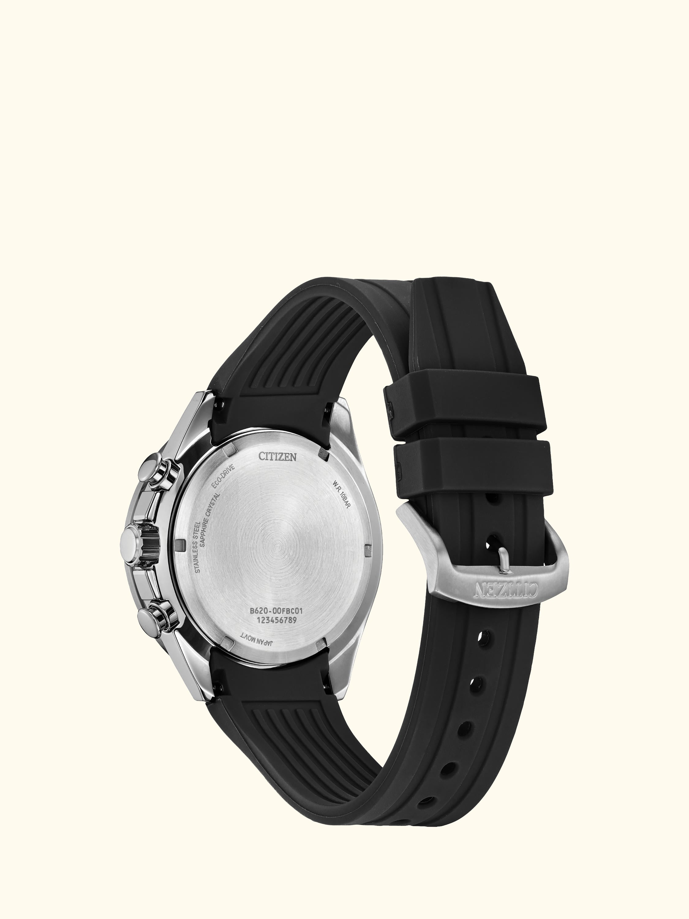 CA4730-08E Men's Sport Chronograph rubber Strap Watch, Black