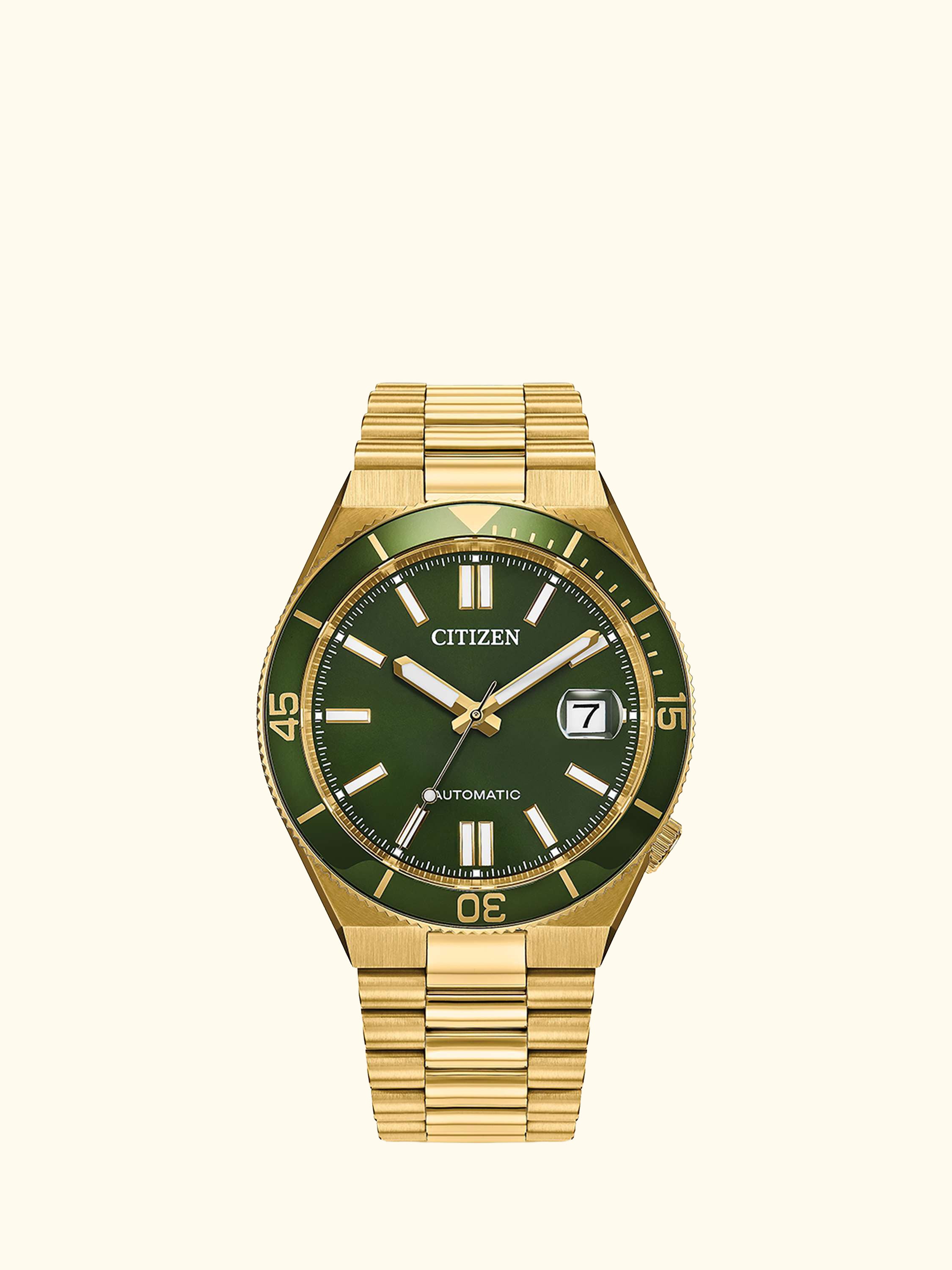 NJ0232-53X  Men's TSUYOSA Shore Round Bracelet Strap Watch, Green