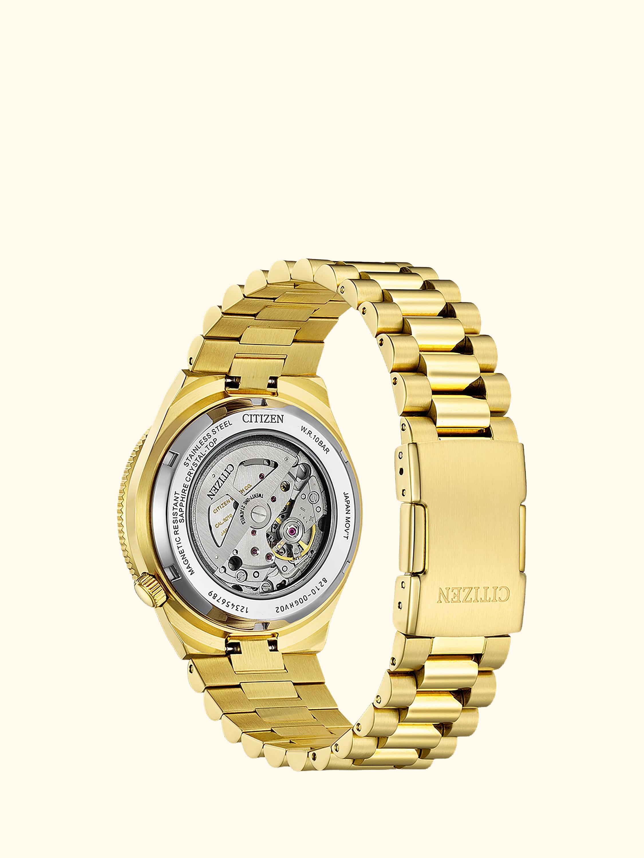 NJ0232-53X  Men's TSUYOSA Shore Round Bracelet Strap Watch, Green