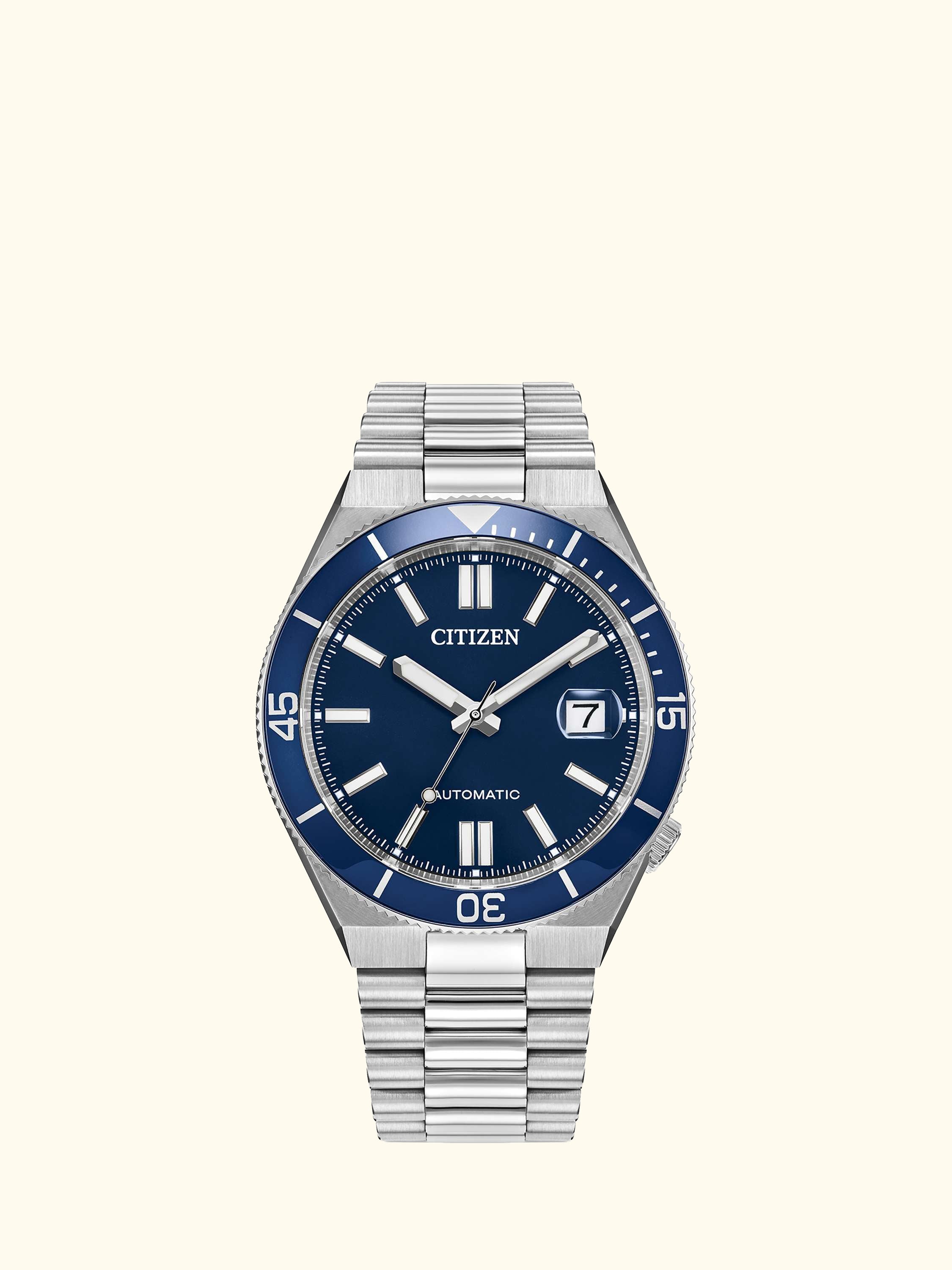 NJ0230-59L Men's TSUYOSA Shore Round Bracelet Strap Watch, Navy