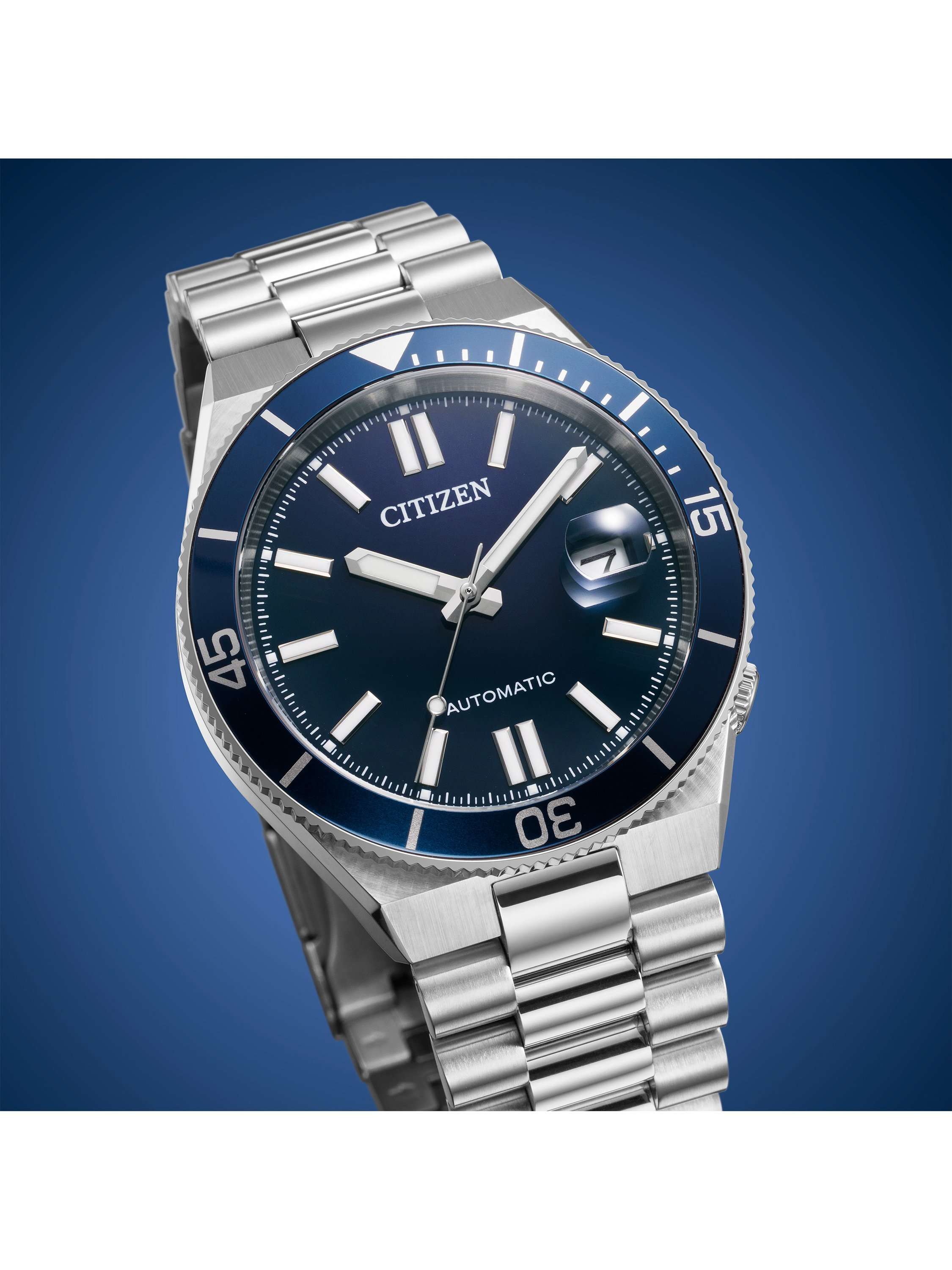 NJ0230-59L Men's TSUYOSA Shore Round Bracelet Strap Watch, Navy