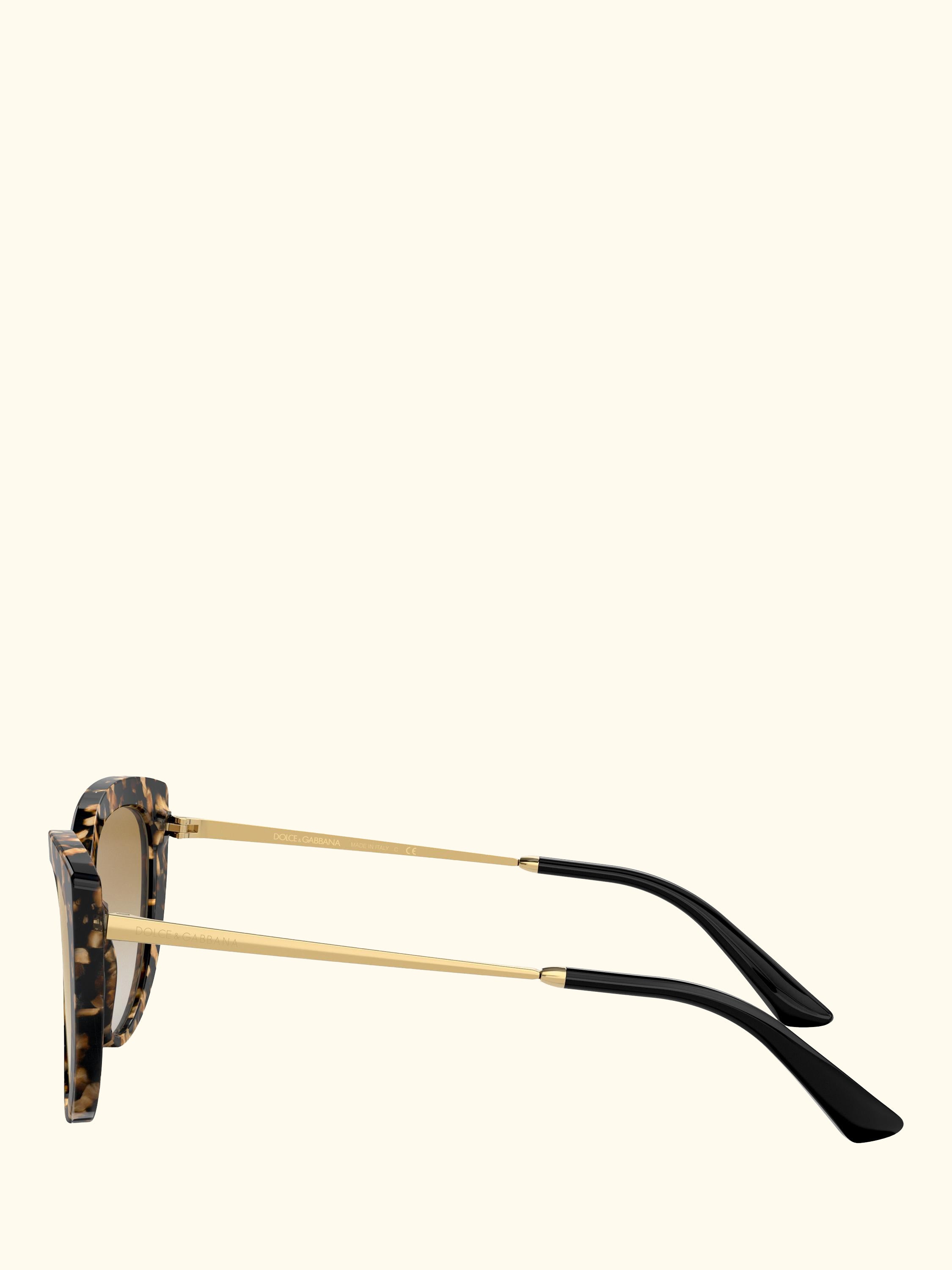 DG4408 Women's Butterfly Sunglasses, Cube Black Gold/Yellow Gradient