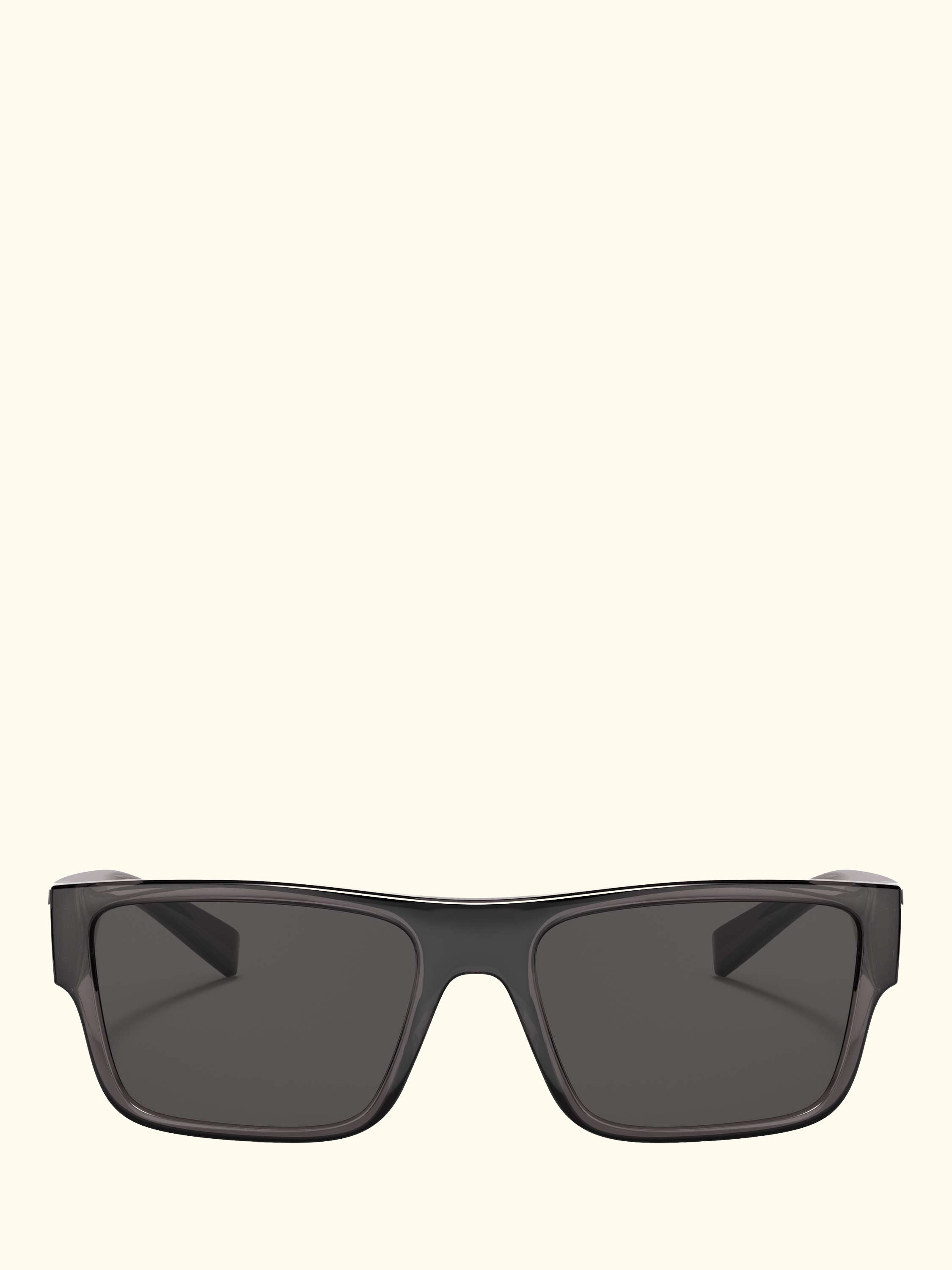 DG6149 Rectangular Sunglasses, Transparent Grey/Black