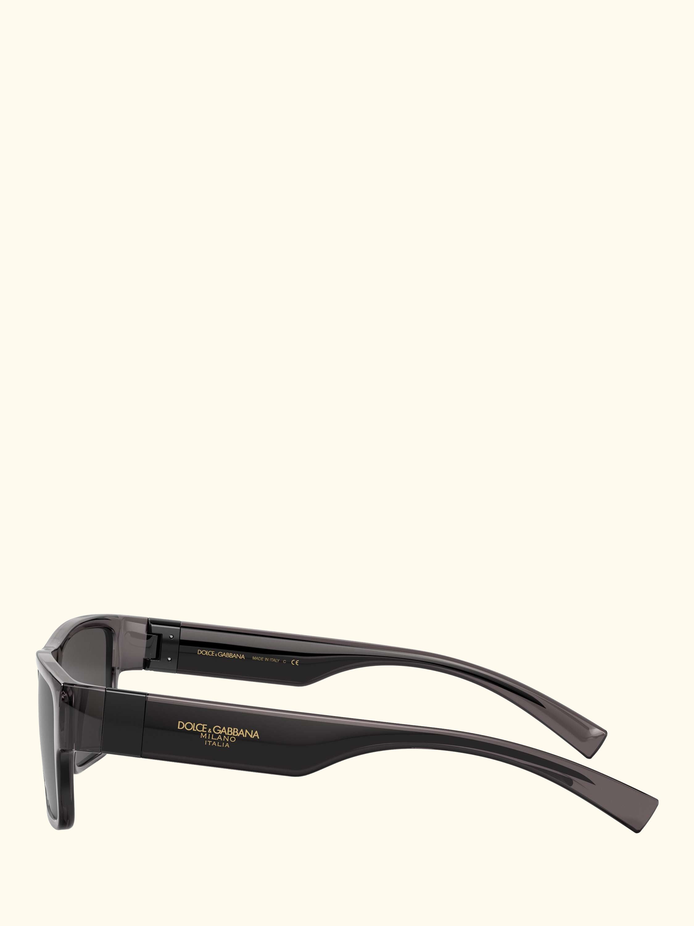 DG6149 Rectangular Sunglasses, Transparent Grey/Black