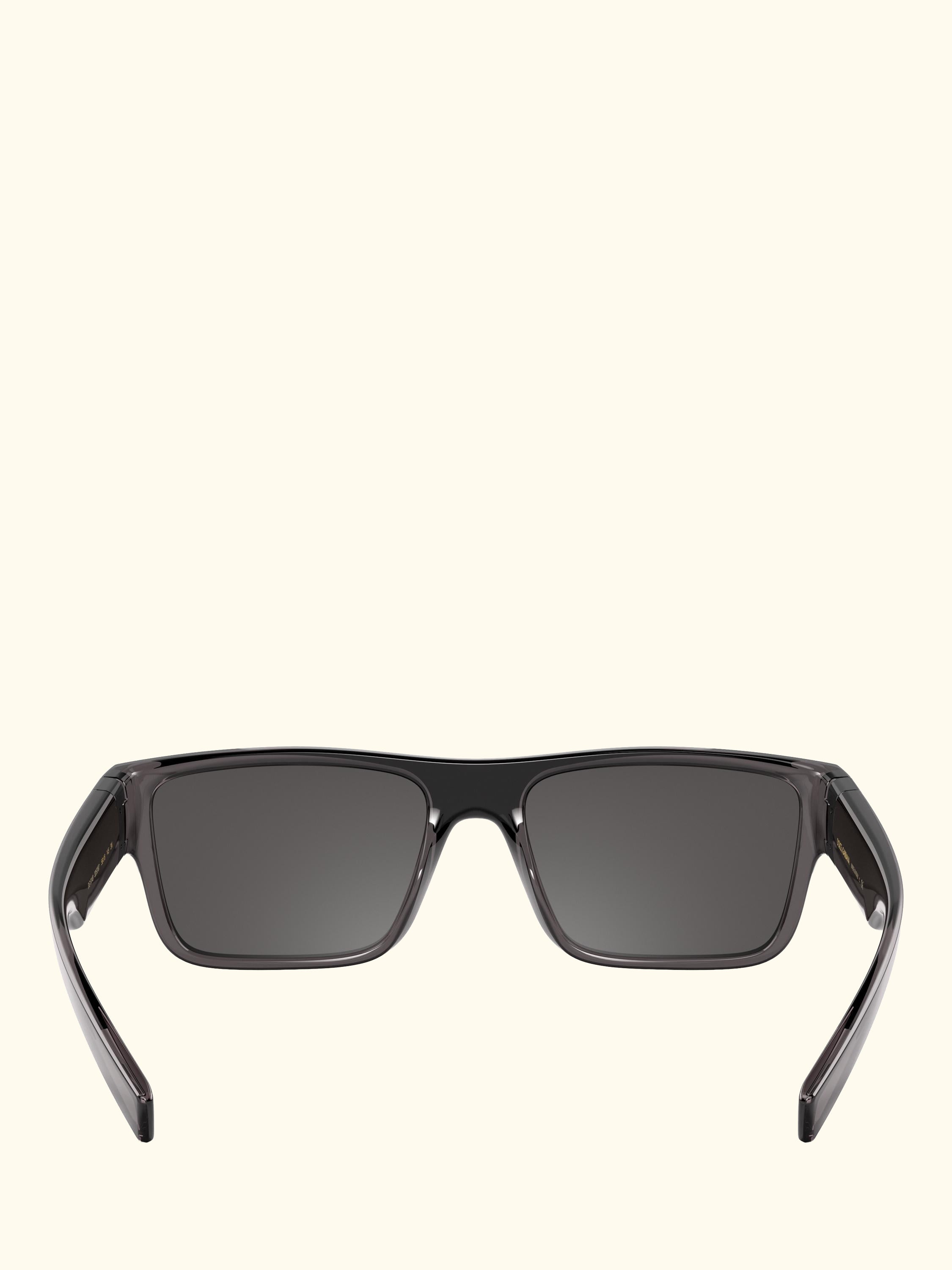 DG6149 Rectangular Sunglasses, Transparent Grey/Black