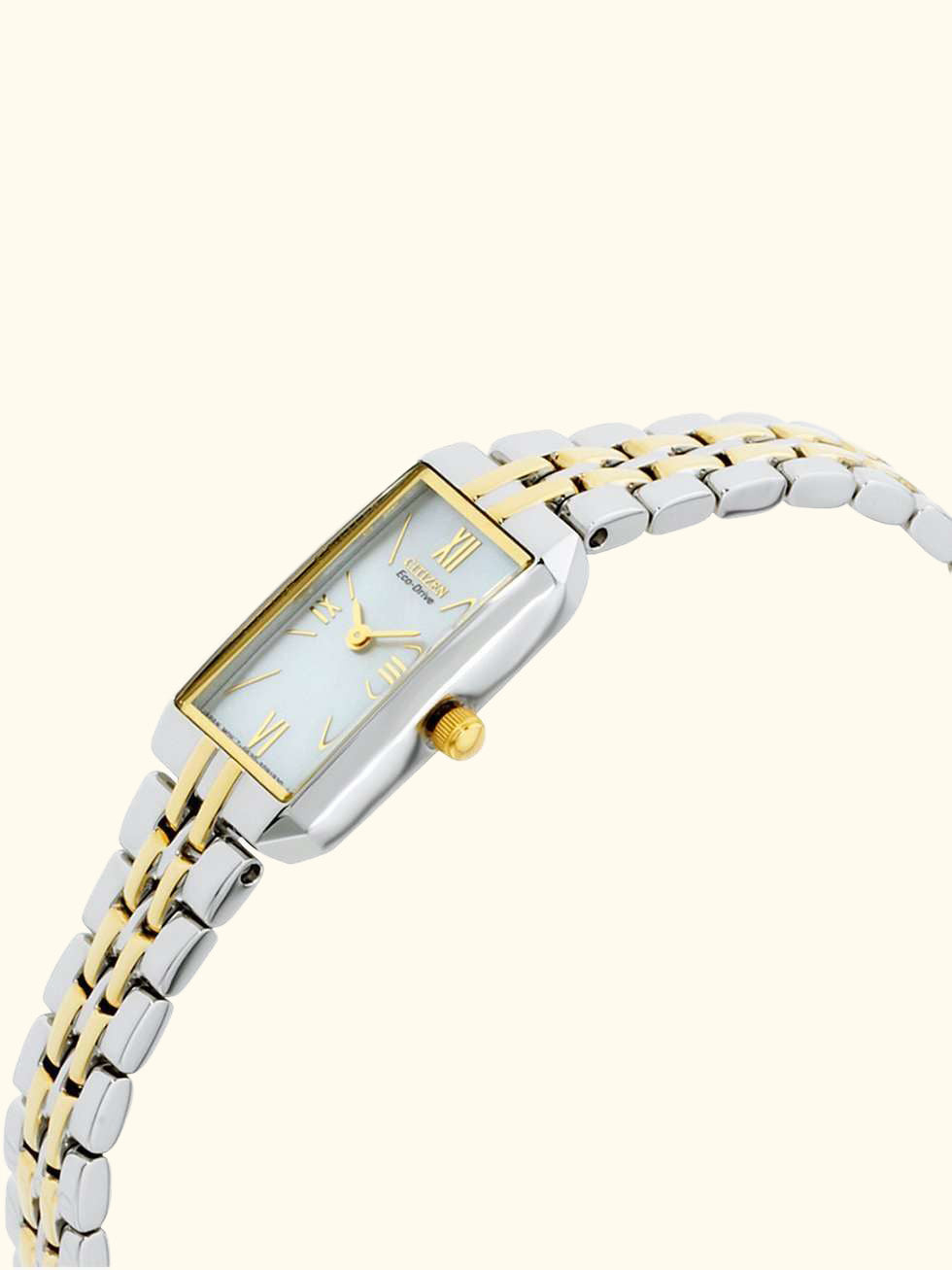 EG2694-59D Women's Eco-Drive Silhouette Bracelet Strap Watch, Silver/Gold