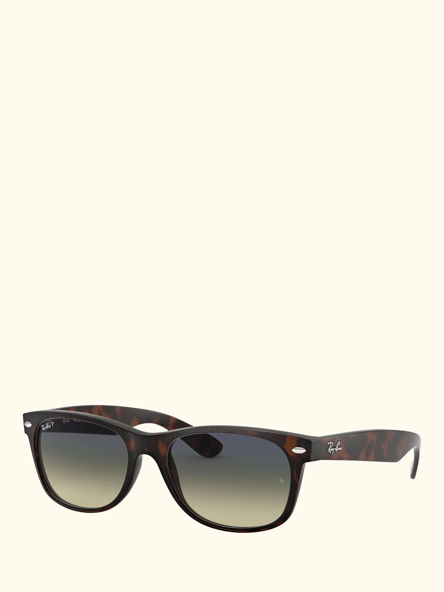 RB2132 Men's New Wayfarer Polarised Sunglasses, Matte Havana/Green Gradient