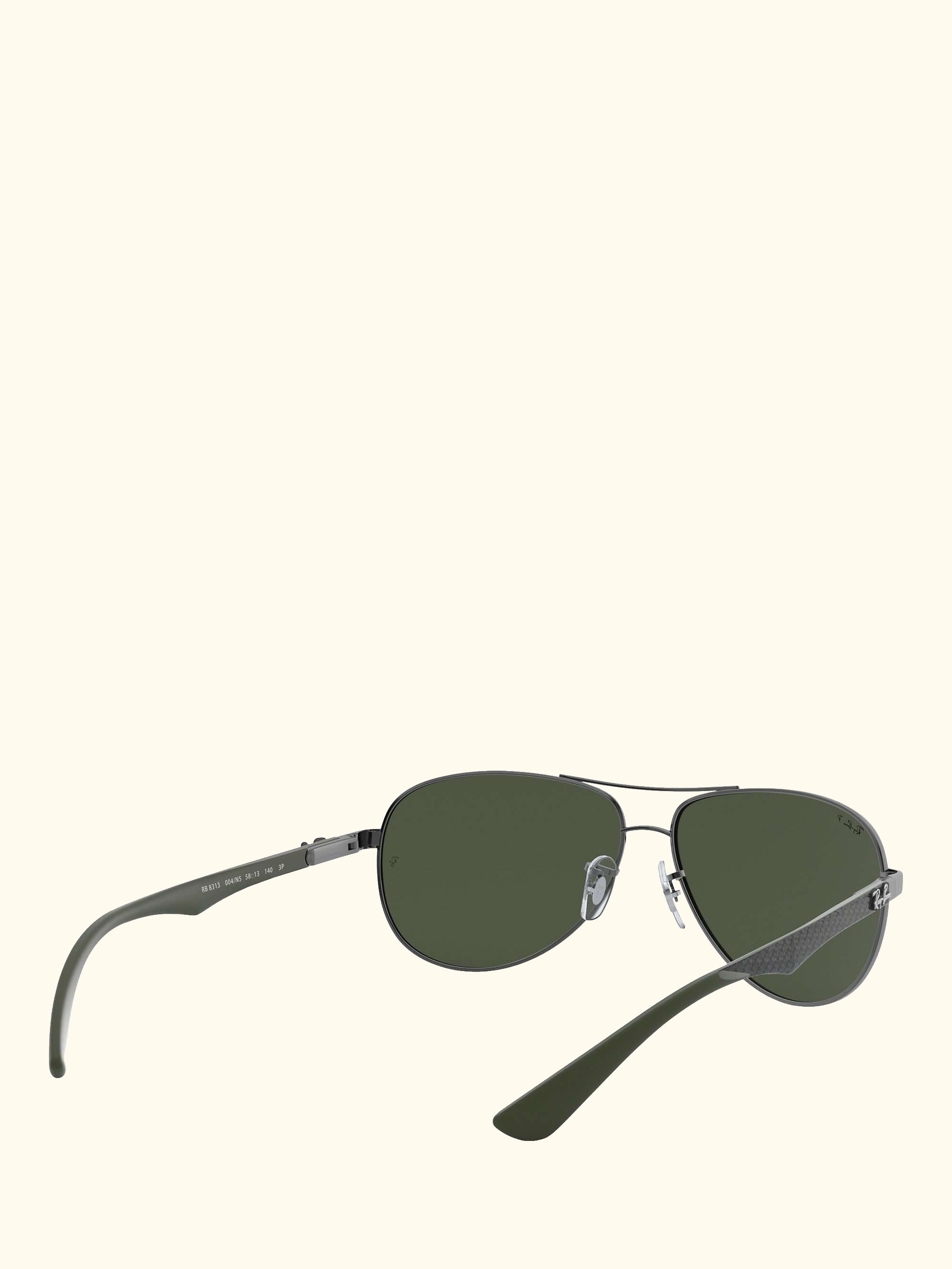 RB8313 Polarised Aviator Sunglasses, Gunmetal/Grey Gradient