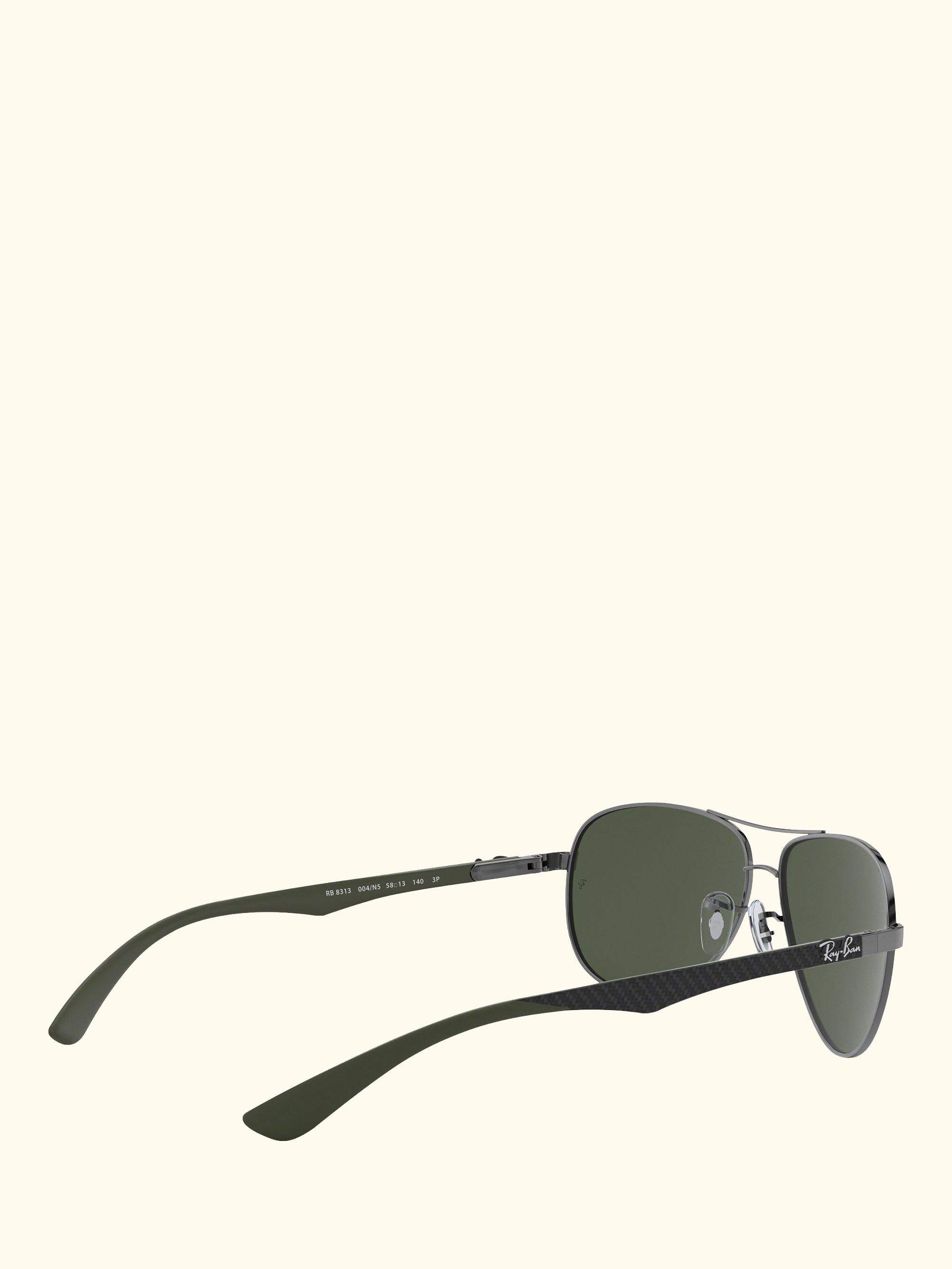 RB8313 Polarised Aviator Sunglasses, Gunmetal/Grey Gradient
