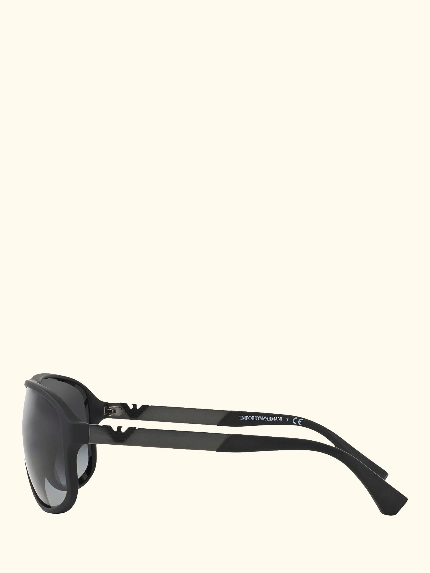 EA4029 Men's Square Sunglasses, Black Rubber
