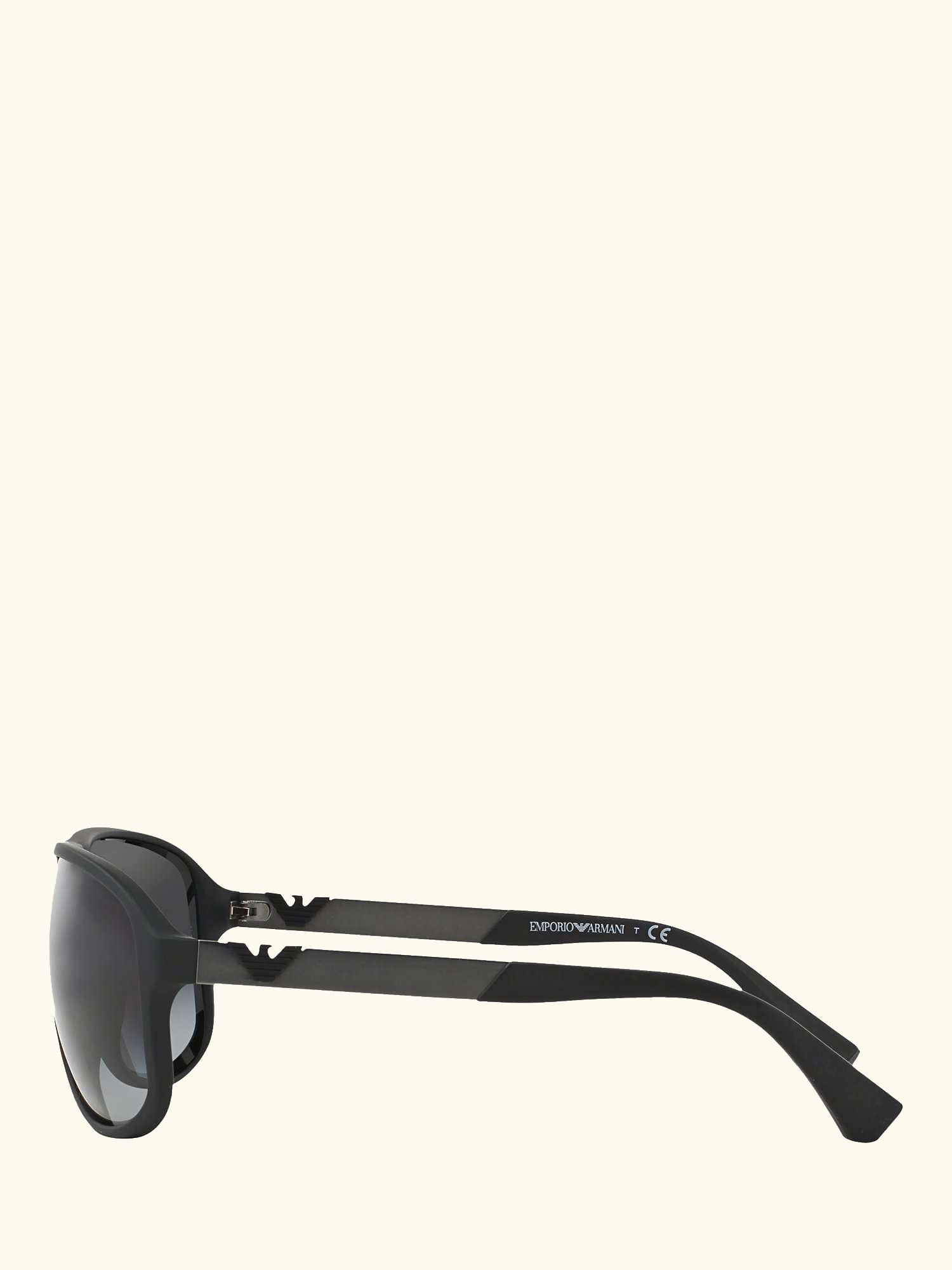 EA4029 Men's Square Sunglasses, Black Rubber