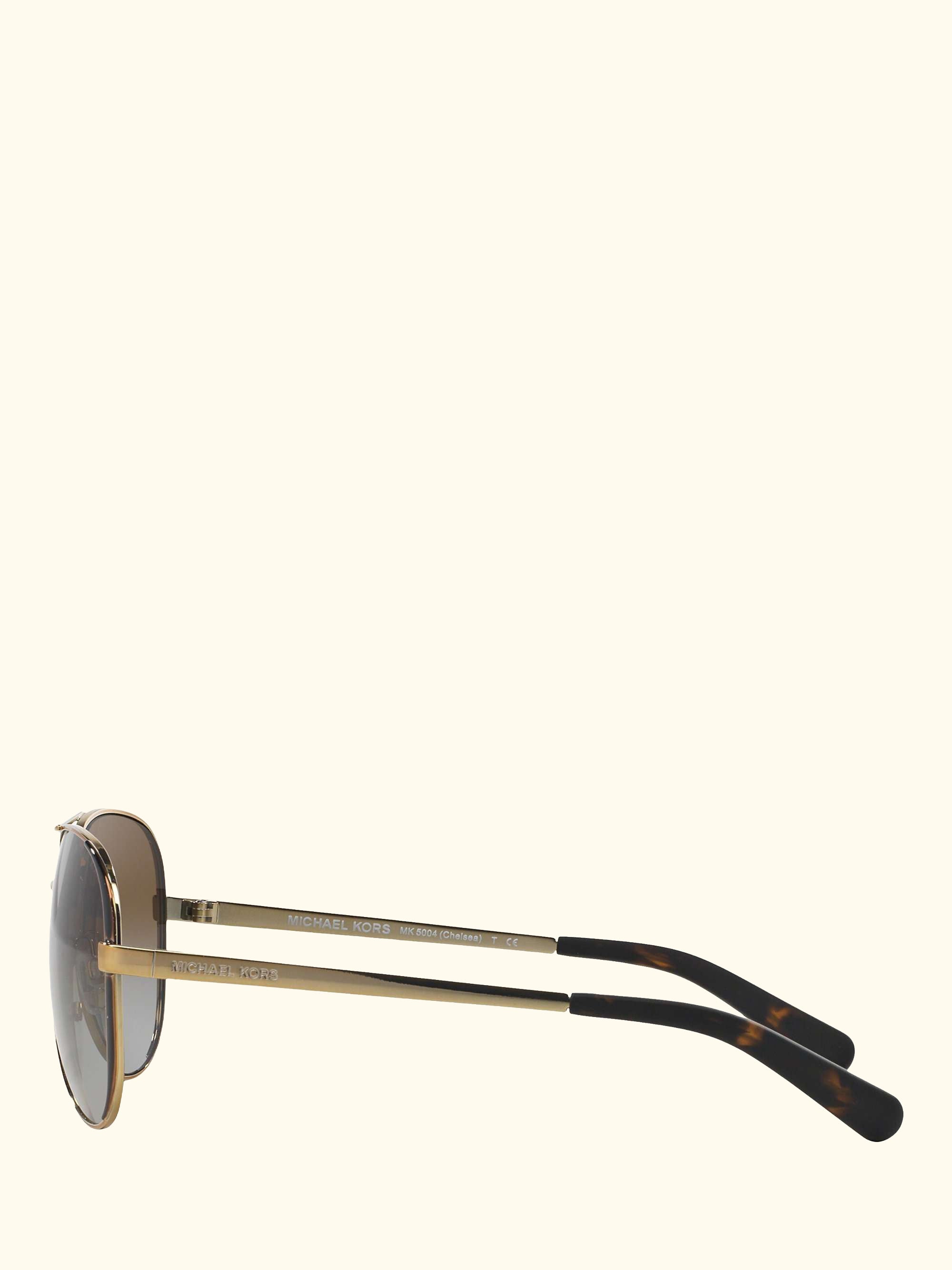 MK5004 Chelsea Polarised Aviator Sunglasses, Brown