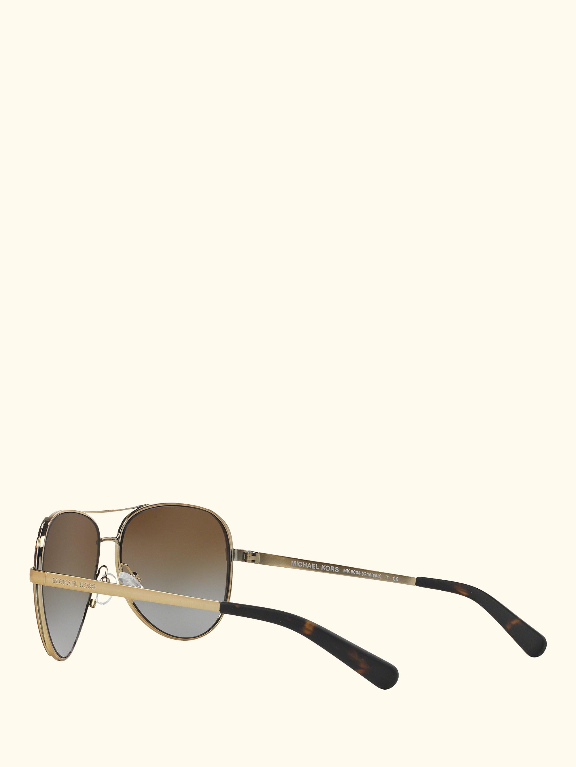 MK5004 Chelsea Polarised Aviator Sunglasses, Brown