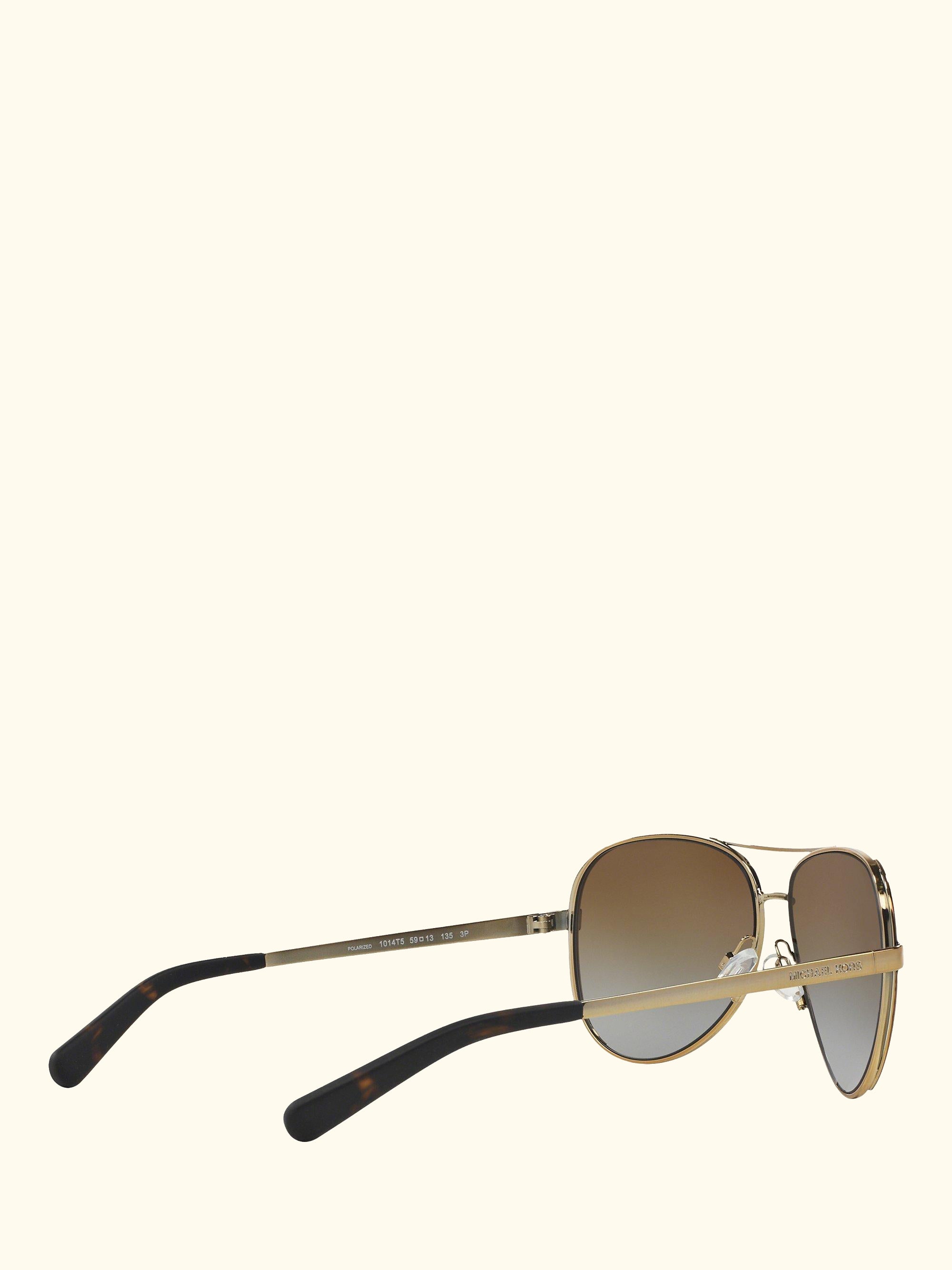MK5004 Chelsea Polarised Aviator Sunglasses, Brown