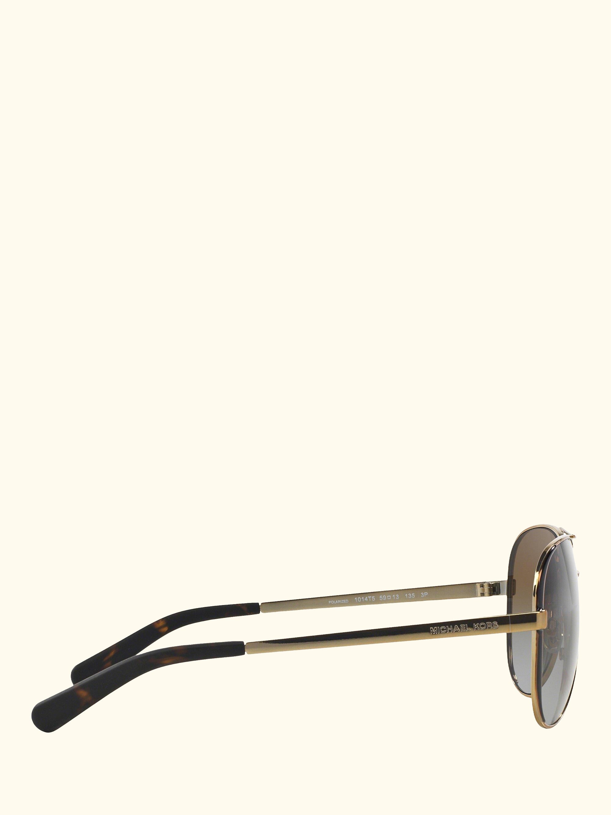 MK5004 Chelsea Polarised Aviator Sunglasses, Brown