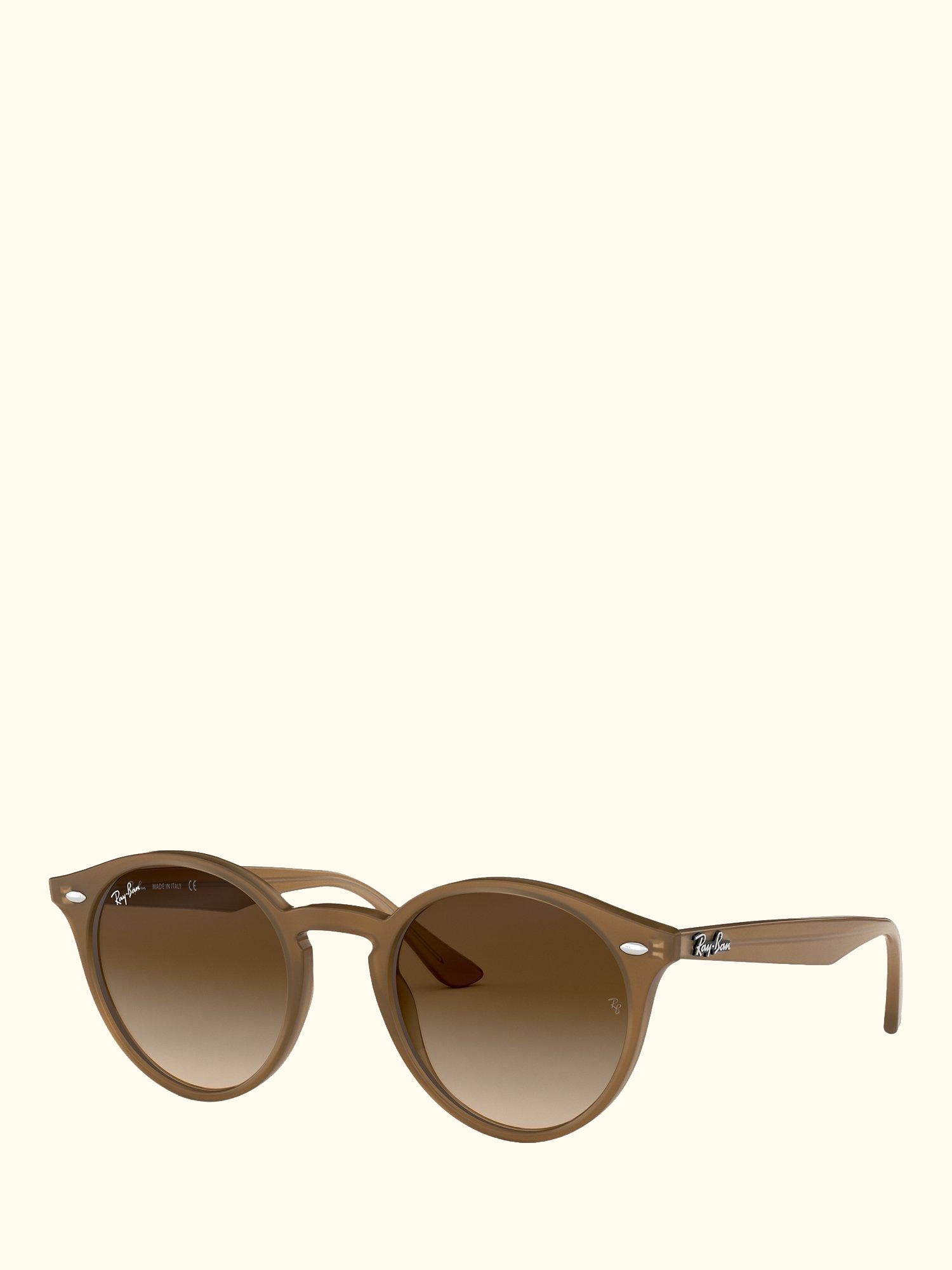 RB2180 Round Framed Sunglasses, Brown
