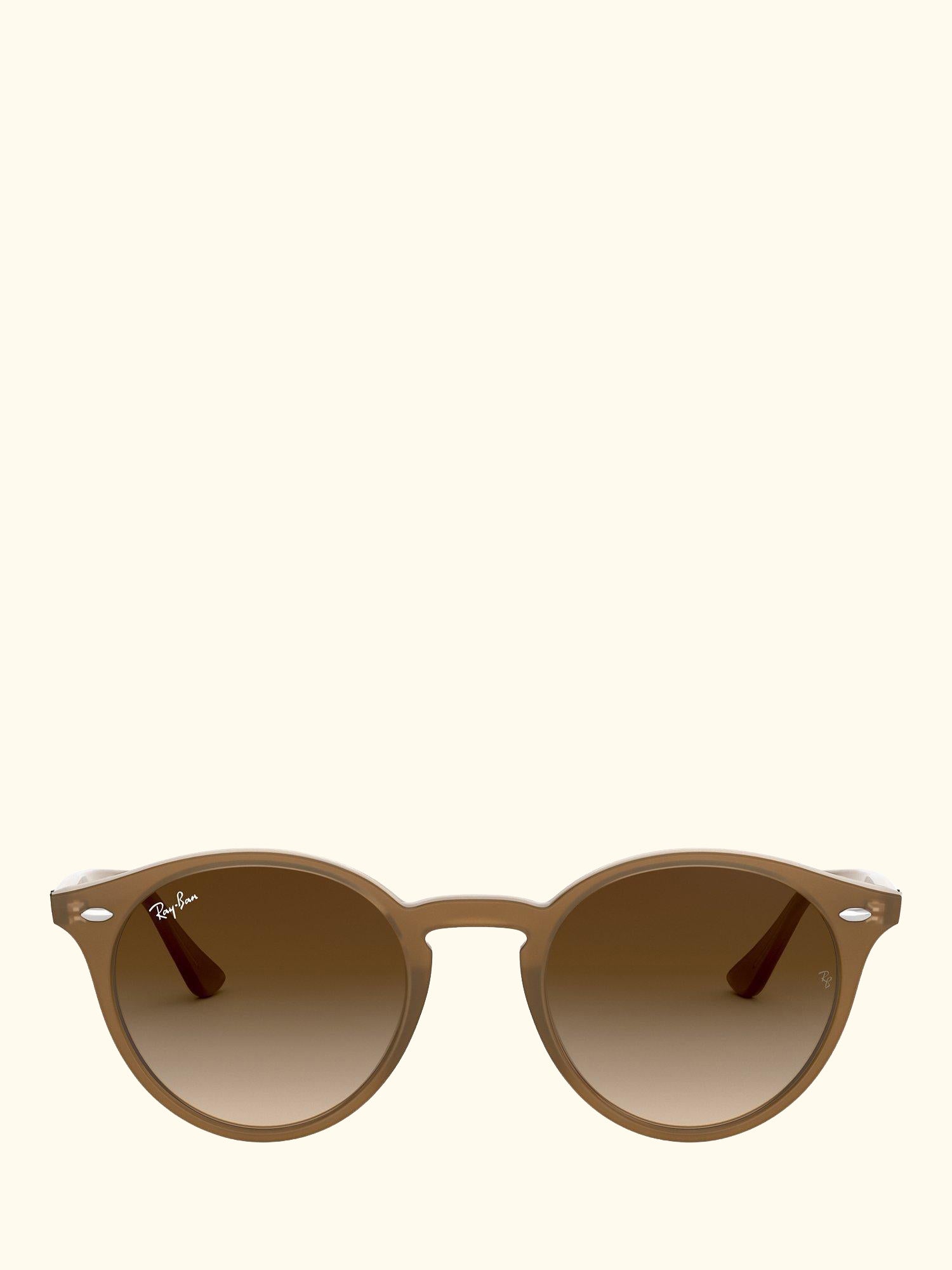 RB2180 Round Framed Sunglasses, Brown