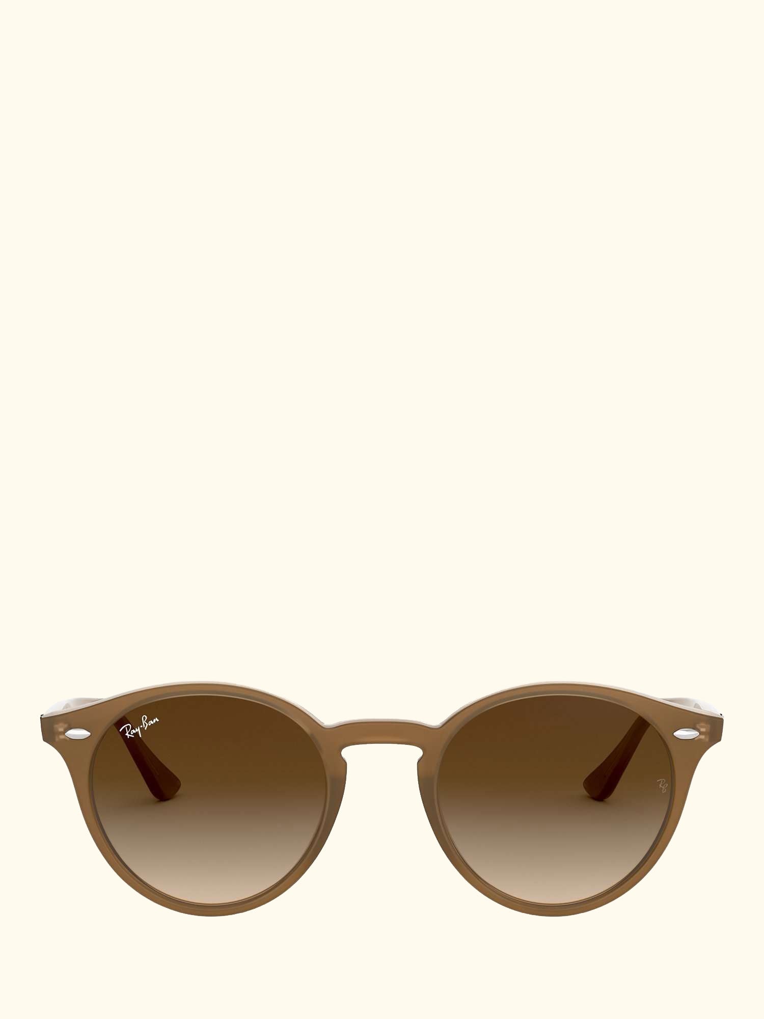 RB2180 Round Framed Sunglasses, Brown