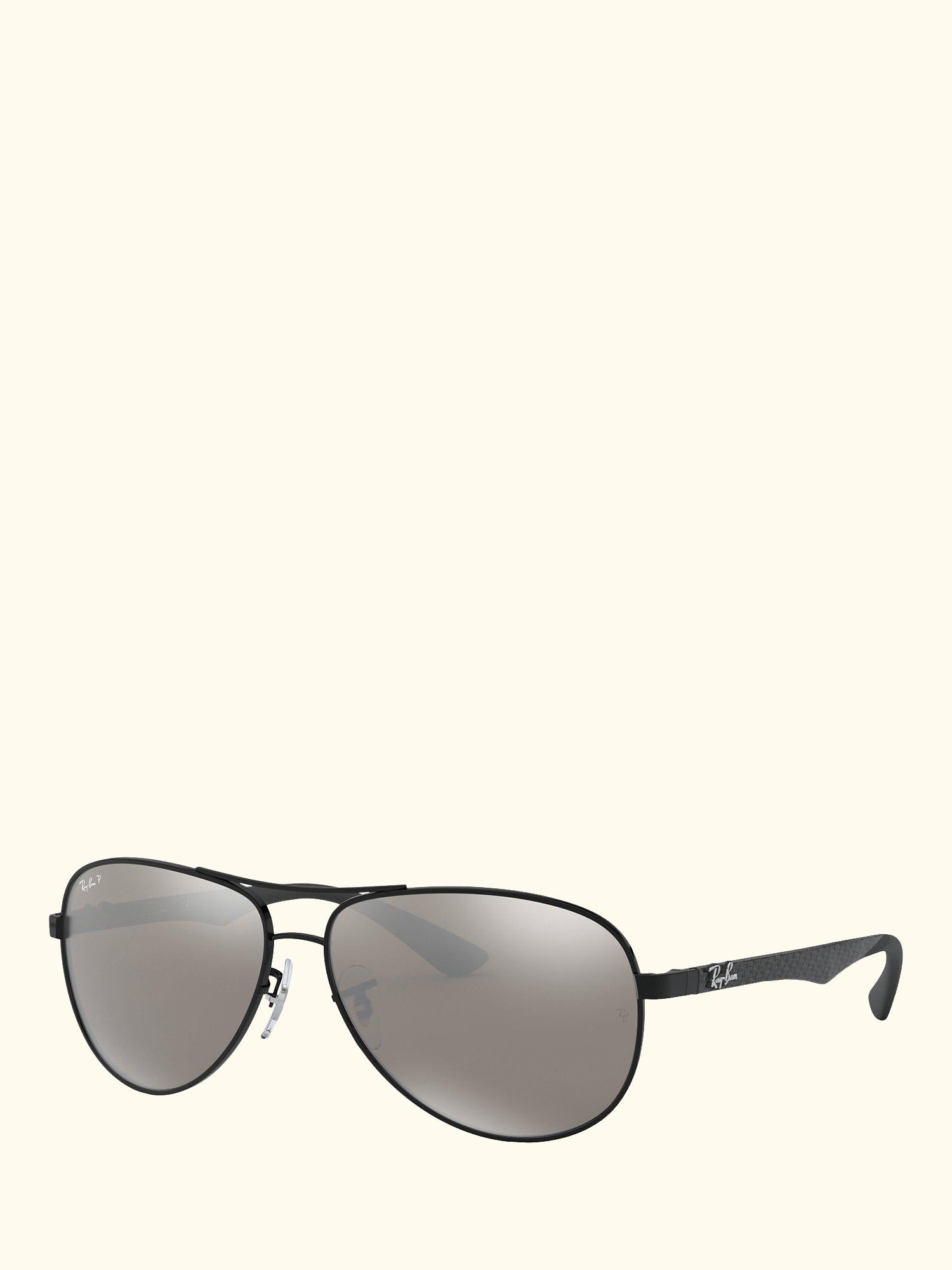 RB8313 Polarised Carbon Fibre Pilot Sunglasses, Black
