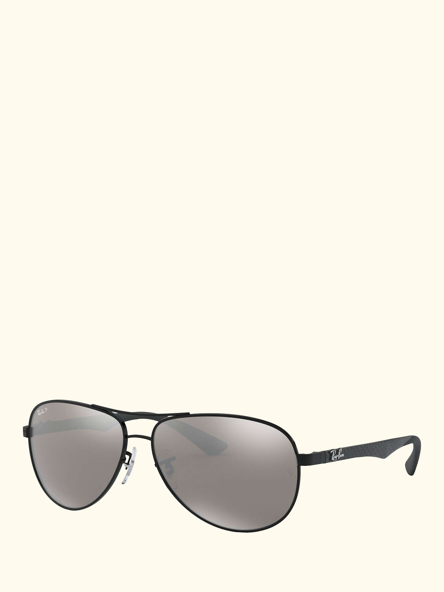 RB8313 Polarised Carbon Fibre Pilot Sunglasses, Black