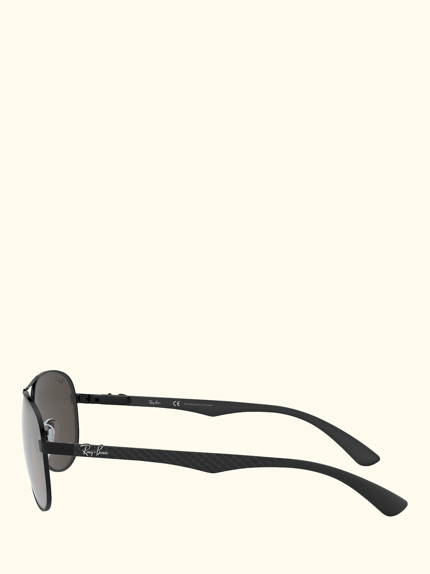RB8313 Polarised Carbon Fibre Pilot Sunglasses, Black